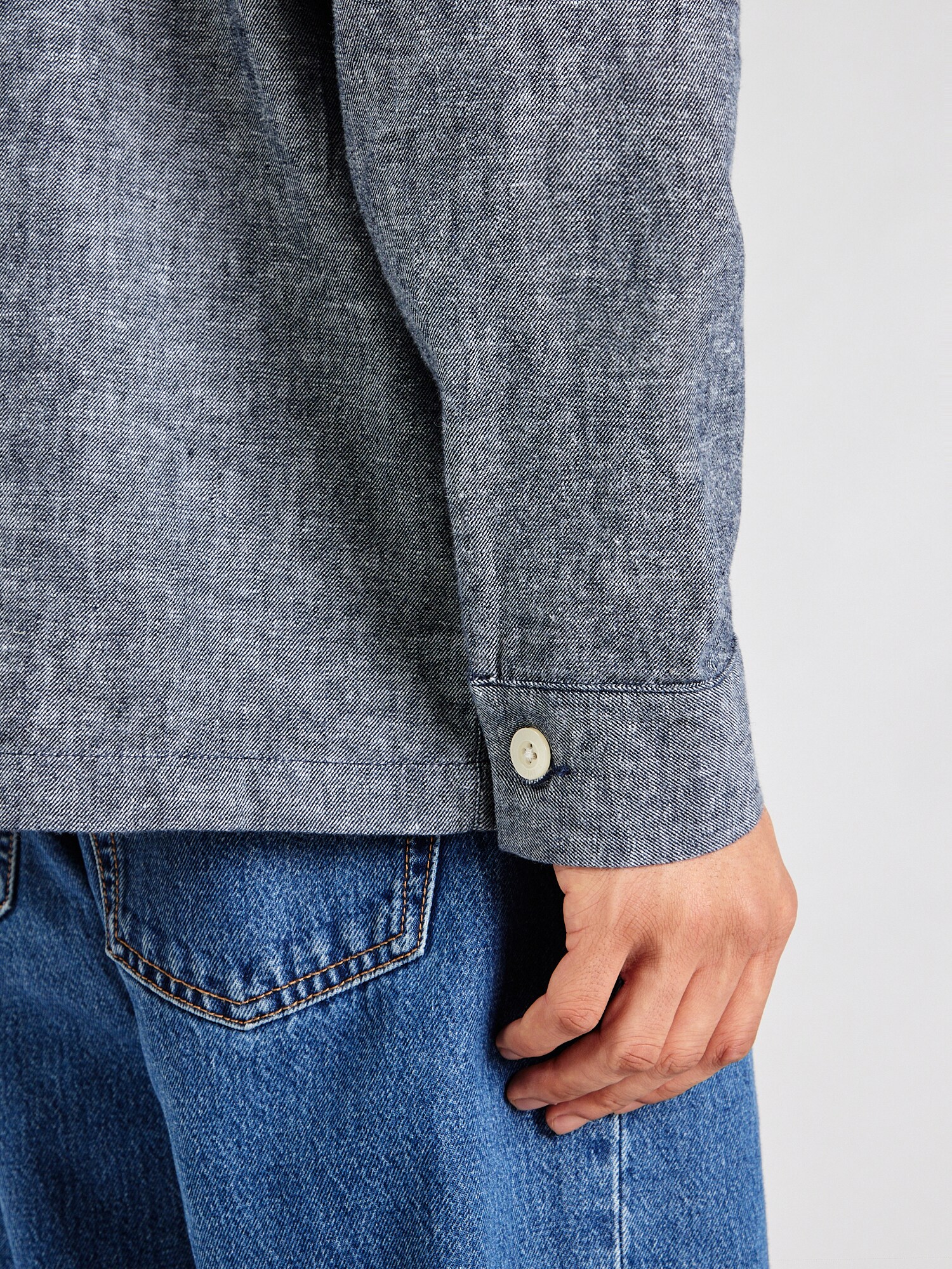 Lyle & Scott Prechodná bunda 'Flax' modrá melírovaná (obrázok 5)