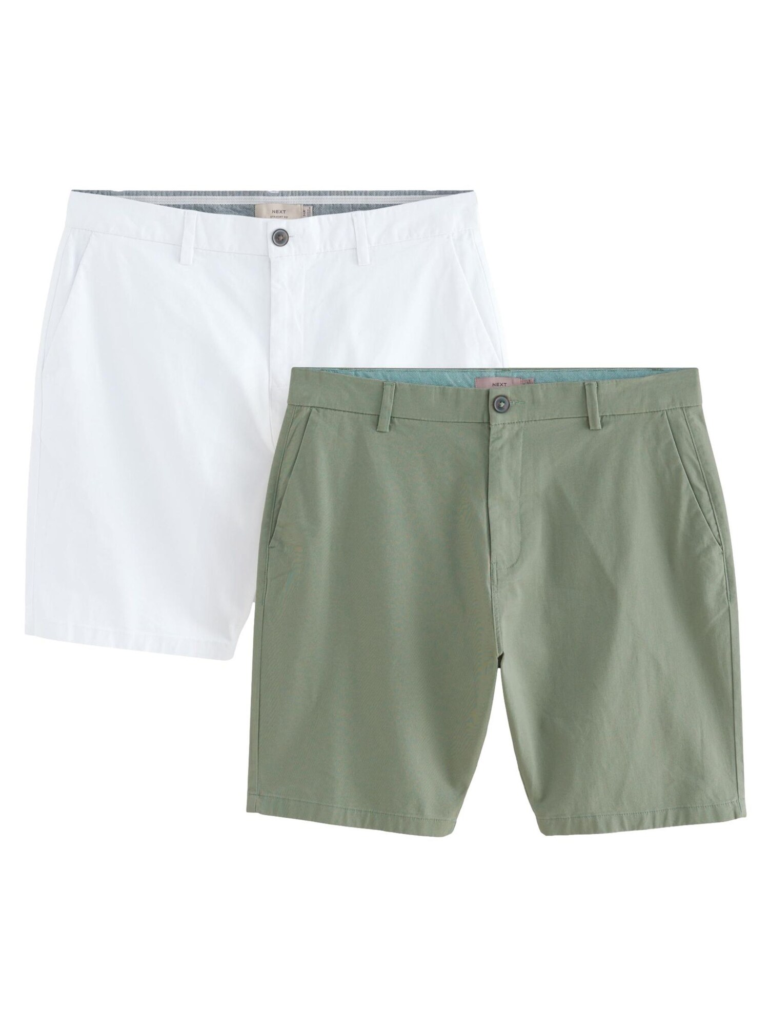 Next Pantaloni eleganți  kaki / alb