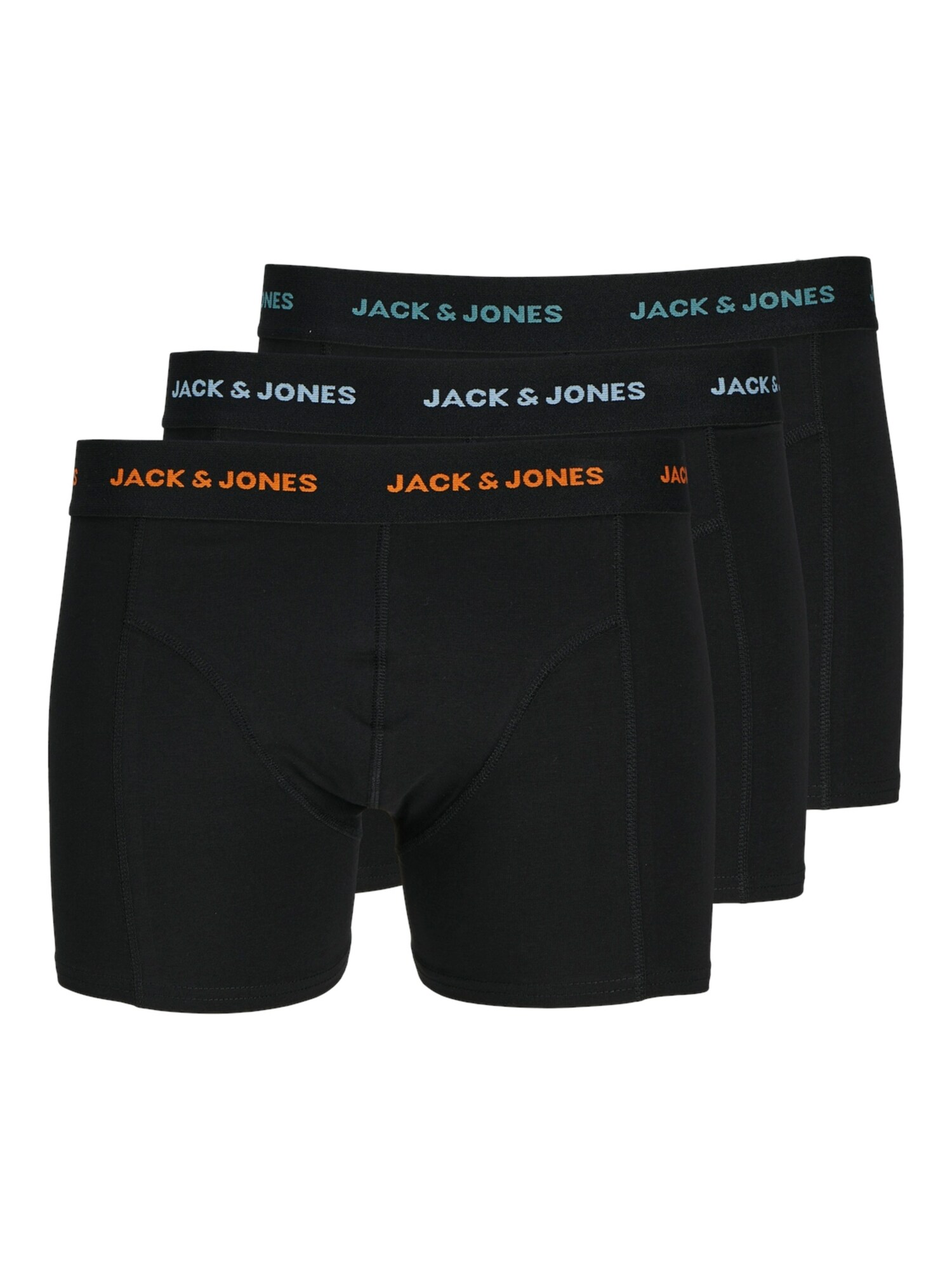 JACK & JONES Boxerky 'JACMARVIN'  svetlomodrá / smaragdová / oranžová / čierna