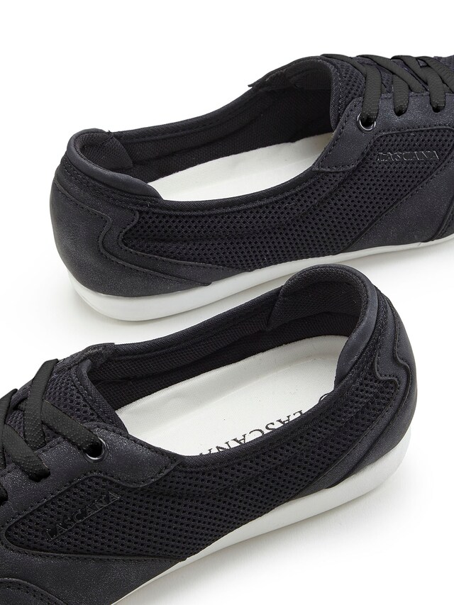 LASCANA, Rövid szárú sportcipők, fekete, 3 kép a 5 közül