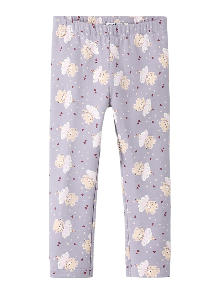 NAME IT Leggings 'NMFDAVINA' Mädchen Größe 122 beige / flieder / rosa