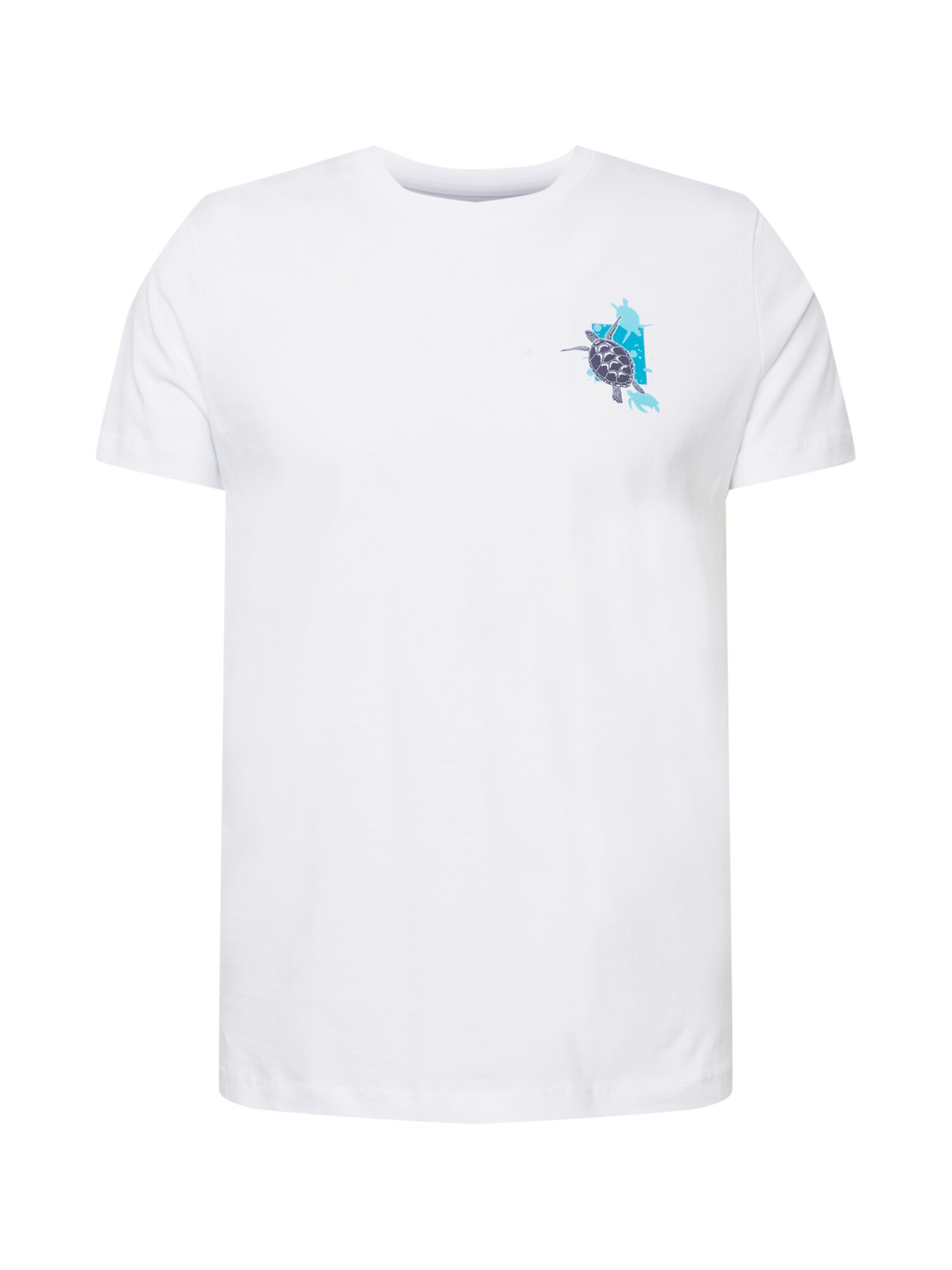 WESTMARK LONDON Marškinėliai 'SEA TURTLE' balta / vandens spalva / tamsiai mėlyna