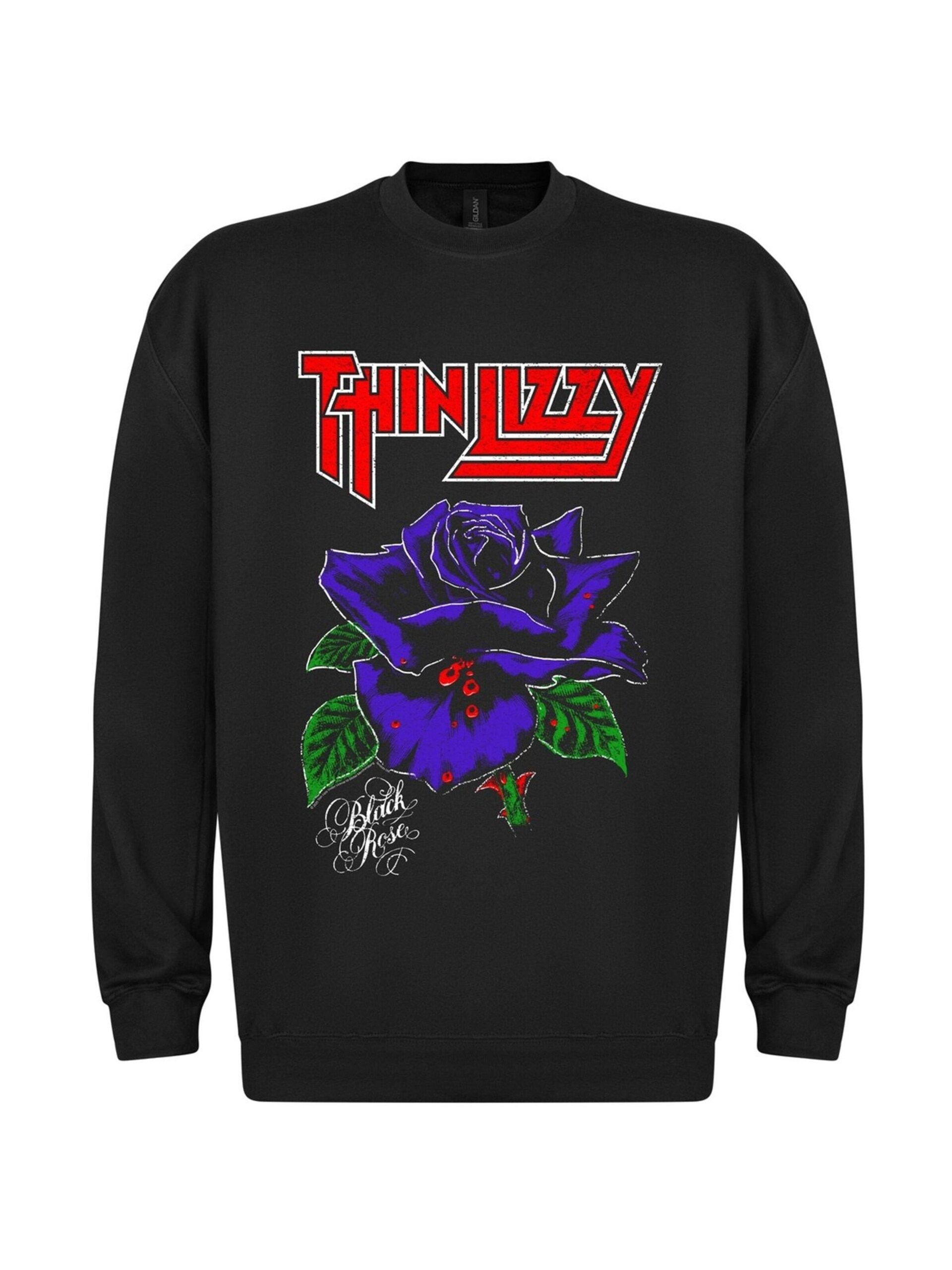 Rockshirts Sweatshirt 'Thin Lizzy Black Rose' herr