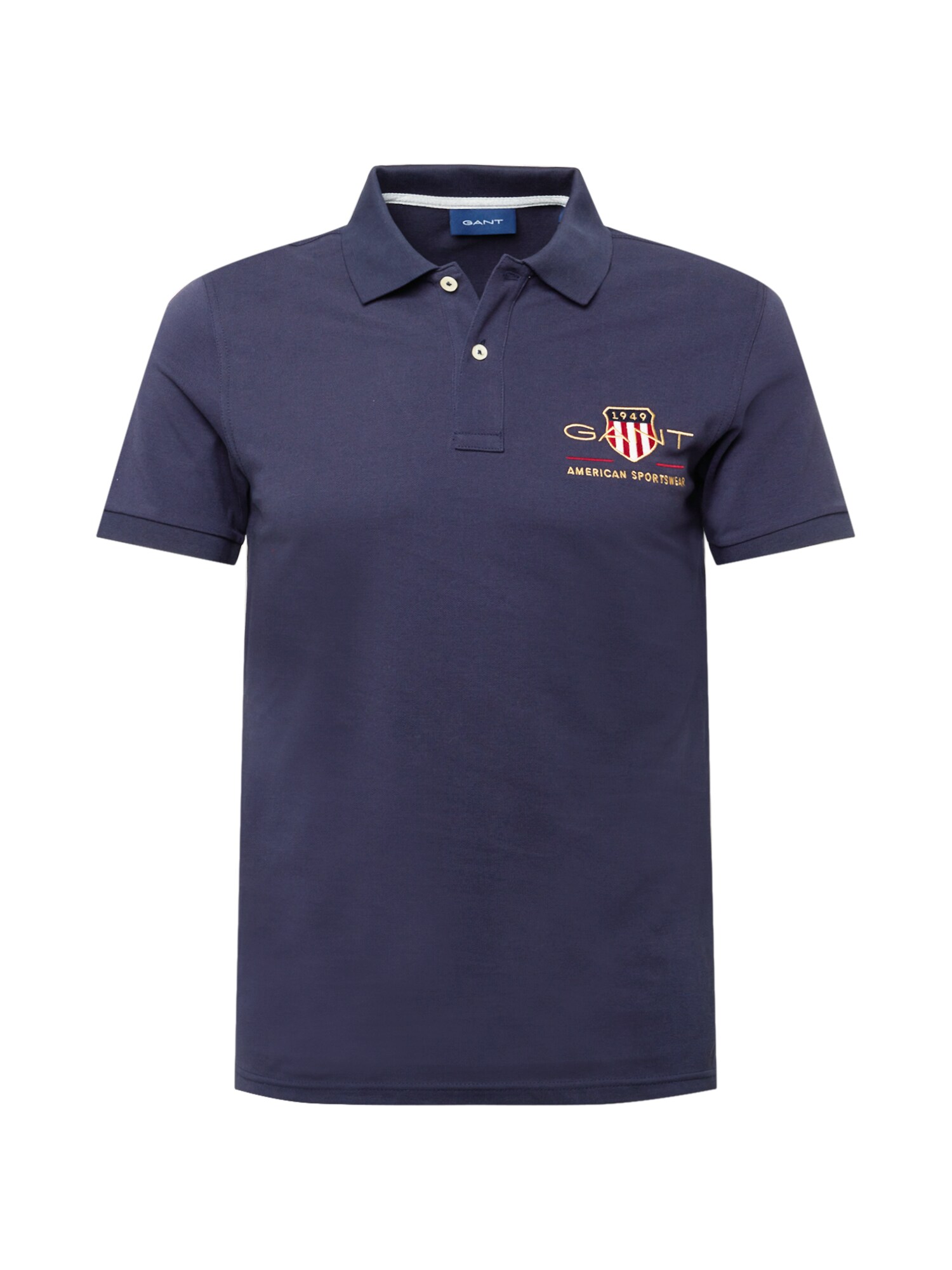 Gant Tricou  Albastru Inchis / Auriu / Rosi Aprins / Alb