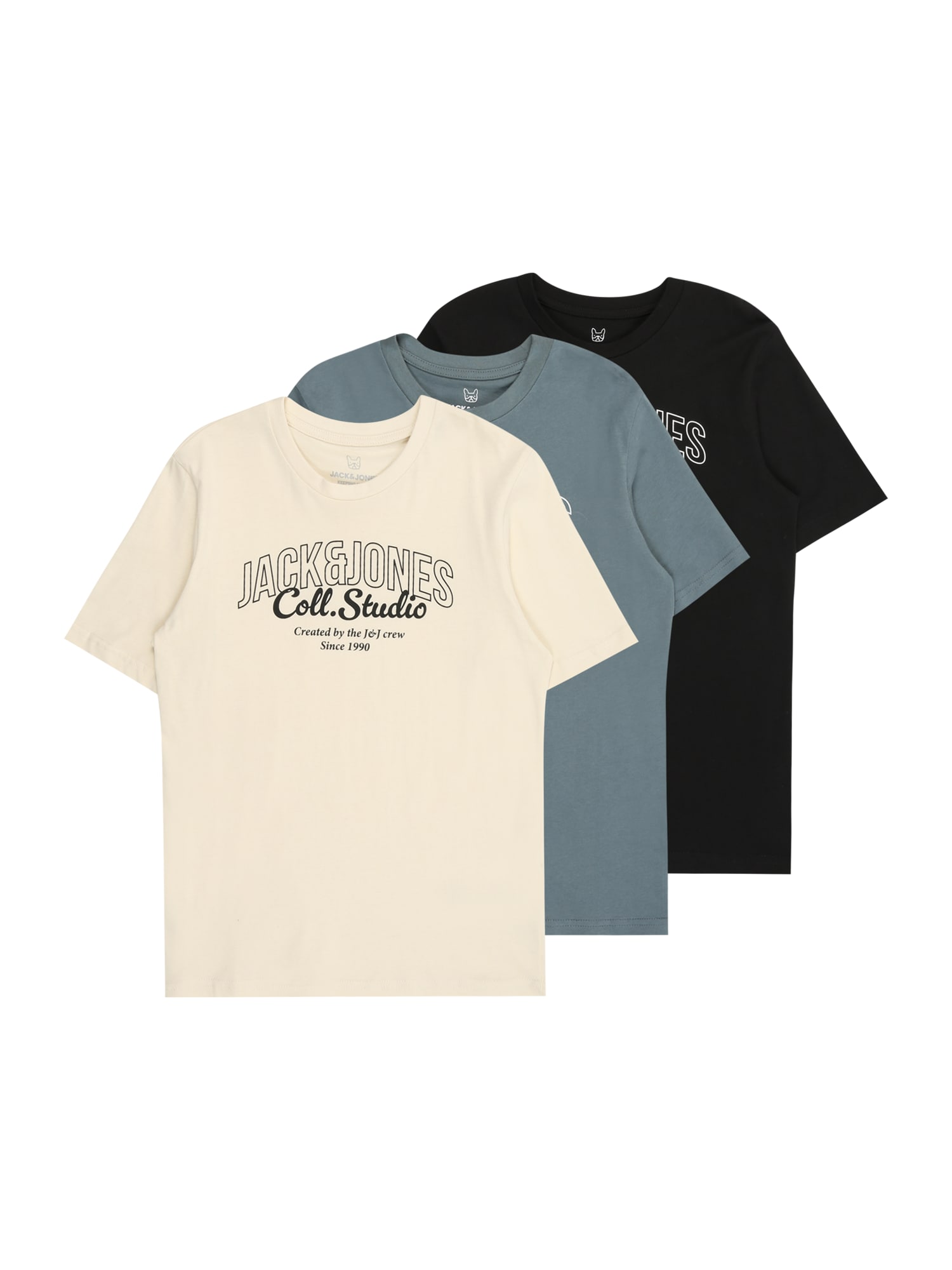 Jack & Jones Junior Tricou JJMAKOTO  opal / negru / alb