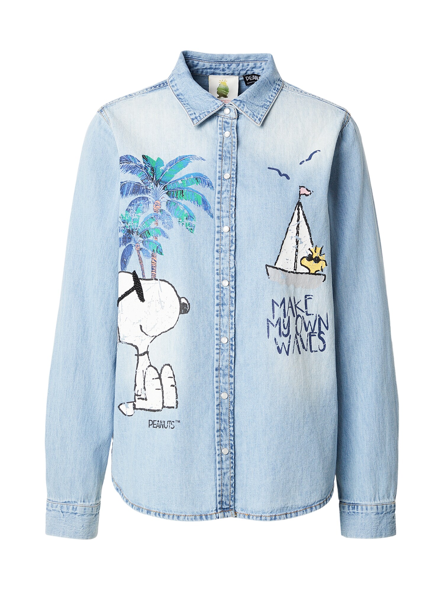 PRINCESS GOES HOLLYWOOD Bluză 'Snoopy'  albastru / albastru aqua / albastru denim / alb