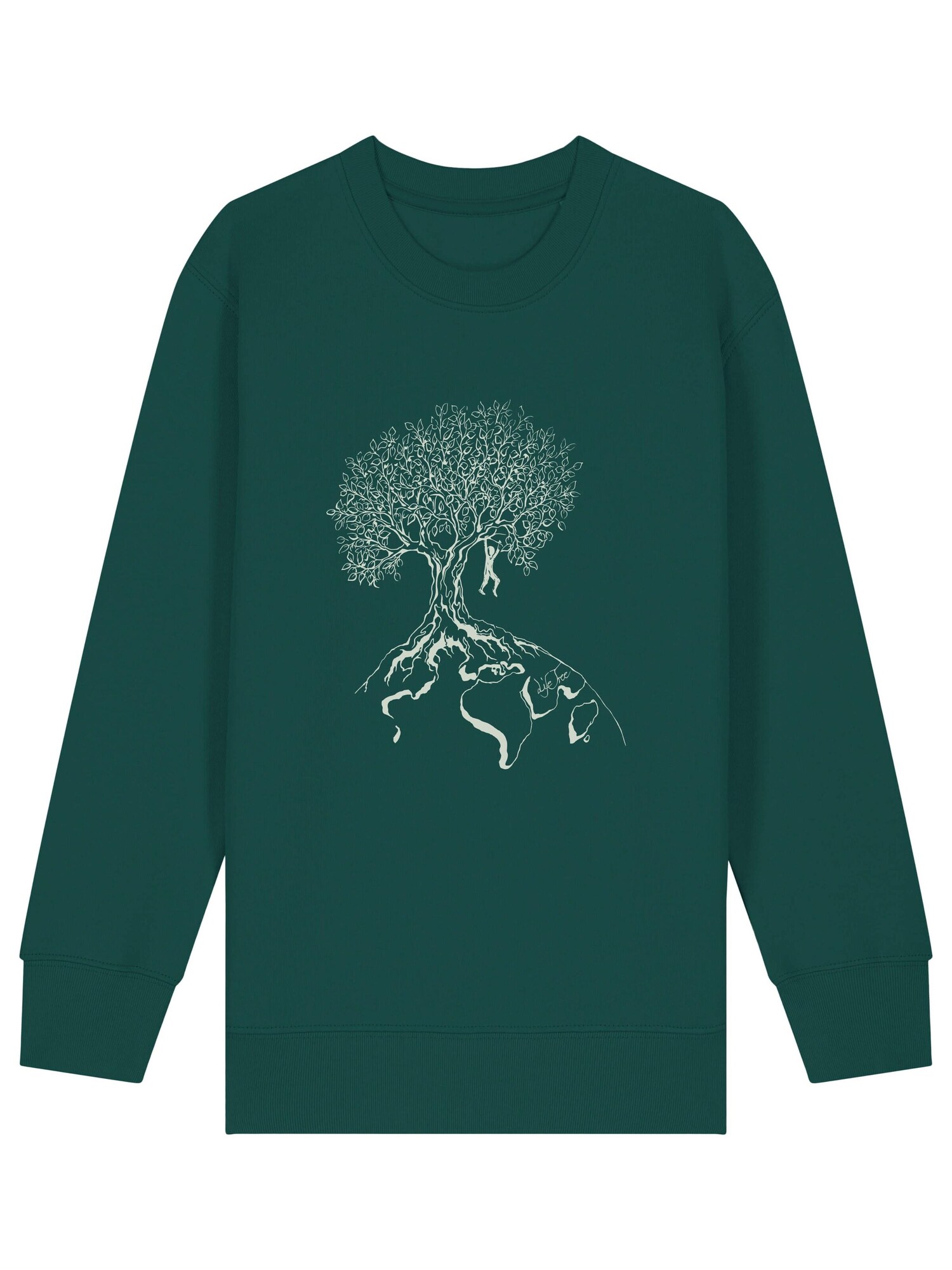 Life-Tree Sweater majica 'Kids Unisex Hanging On' zelena