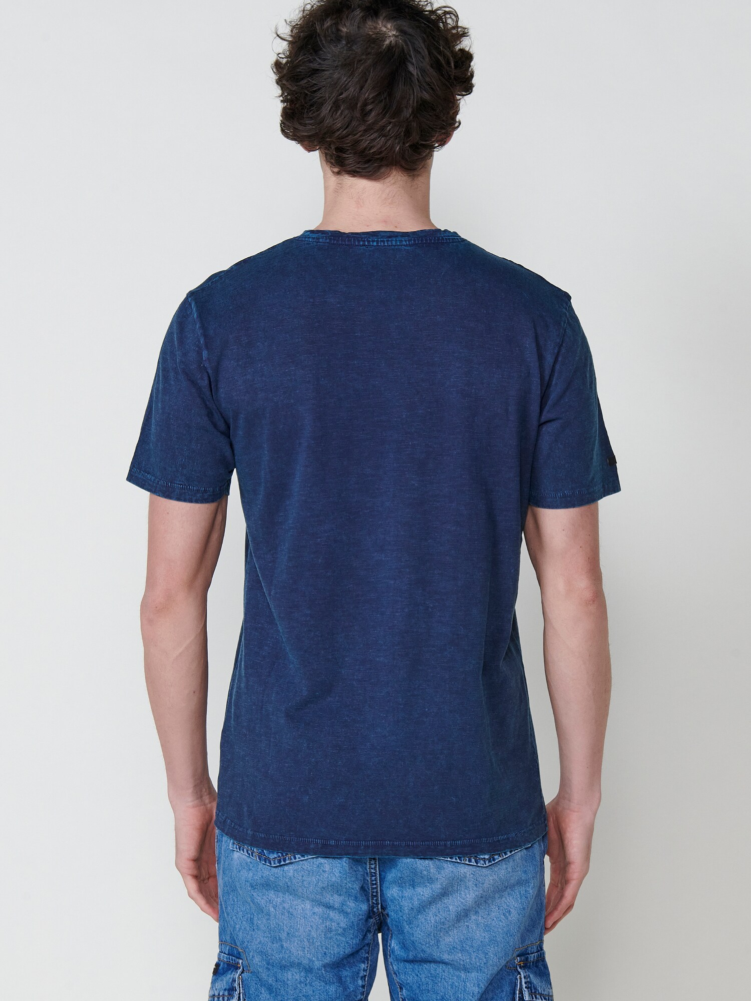 KOROSHI Tričko námornícka modrá / modrá denim (obrázok 6)