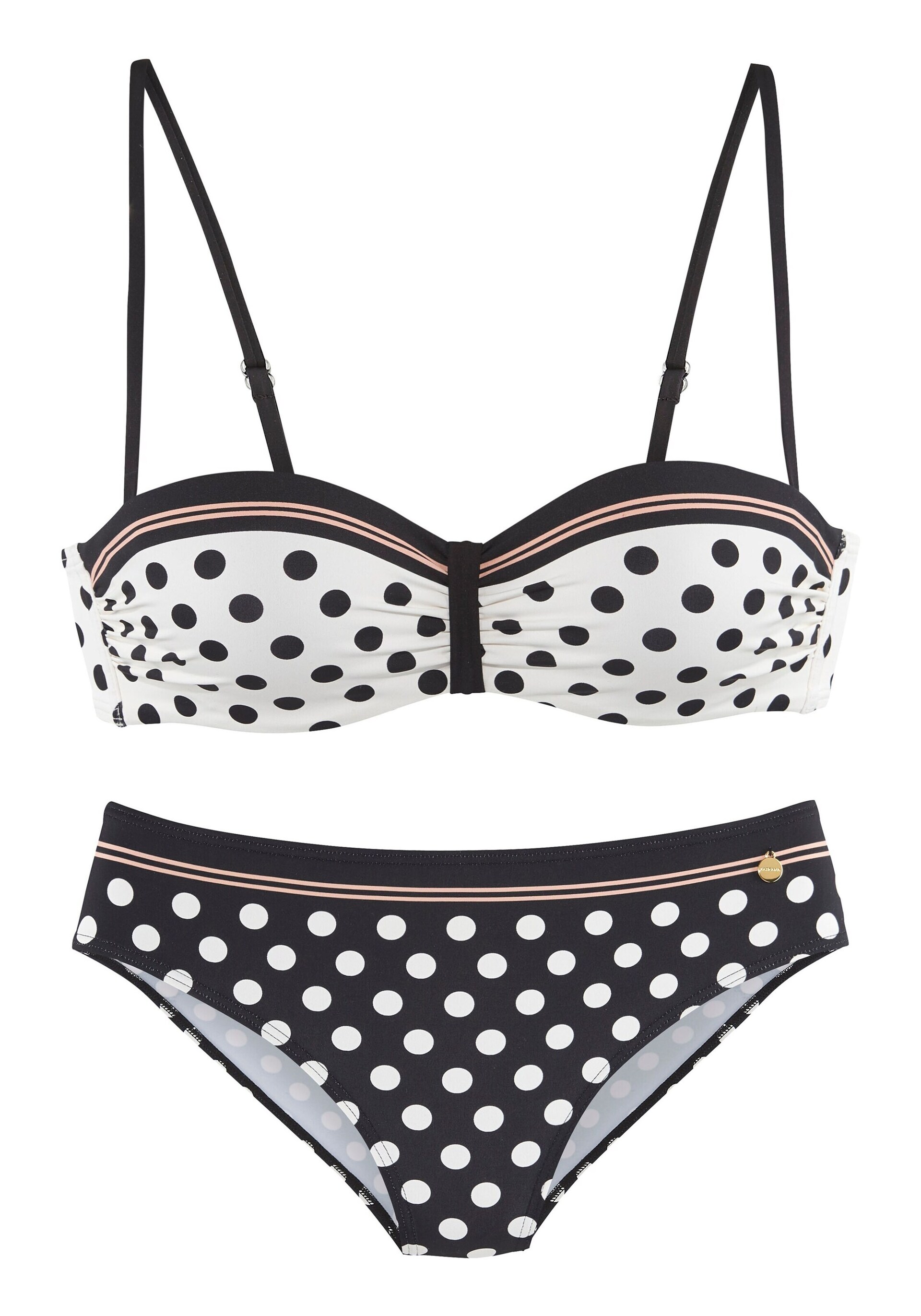 LASCANA Bikini orange / svart dam