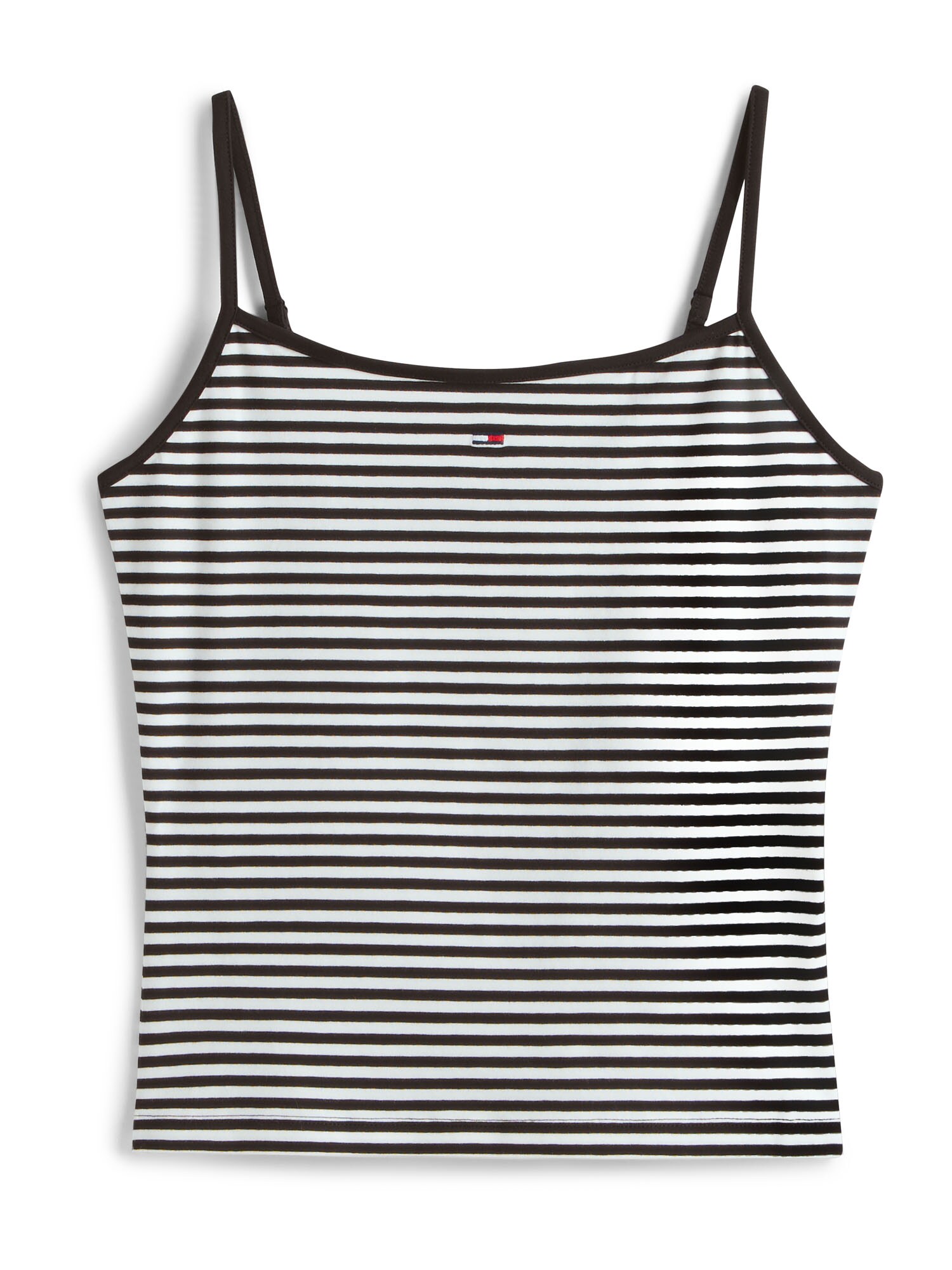 Tommy Jeans Top 'ESSENTIAL'  čierna / biela