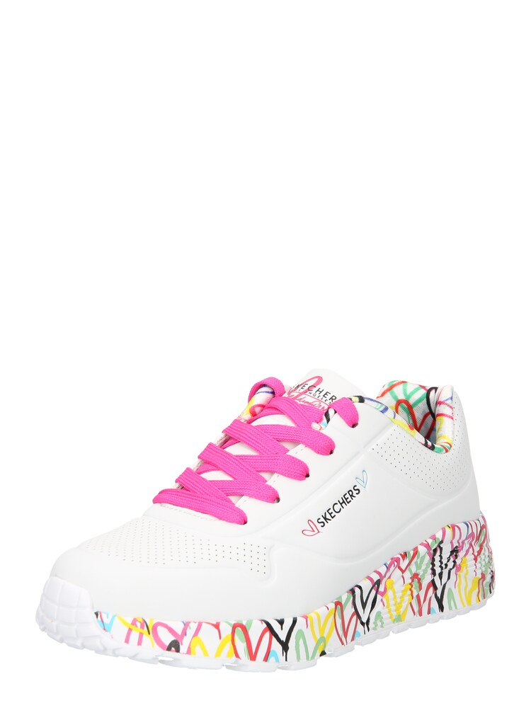 SKECHERS Sneaker 'Uno Lite - Lovely Luv' Mädchen Größe 30 gelb / pink / schwarz / weiß