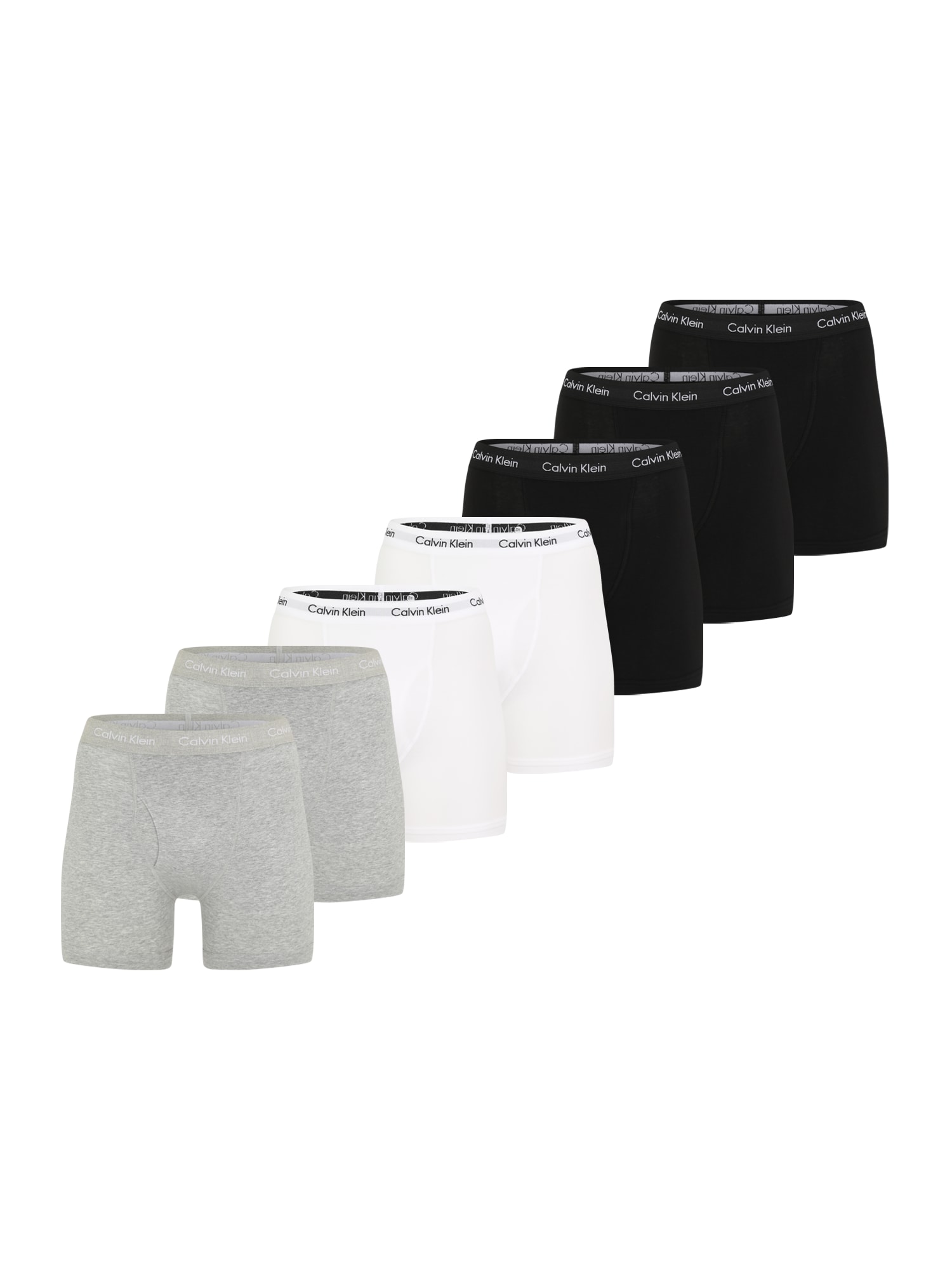 Calvin Klein Underwear Boxeri  gri deschis / negru / alb
