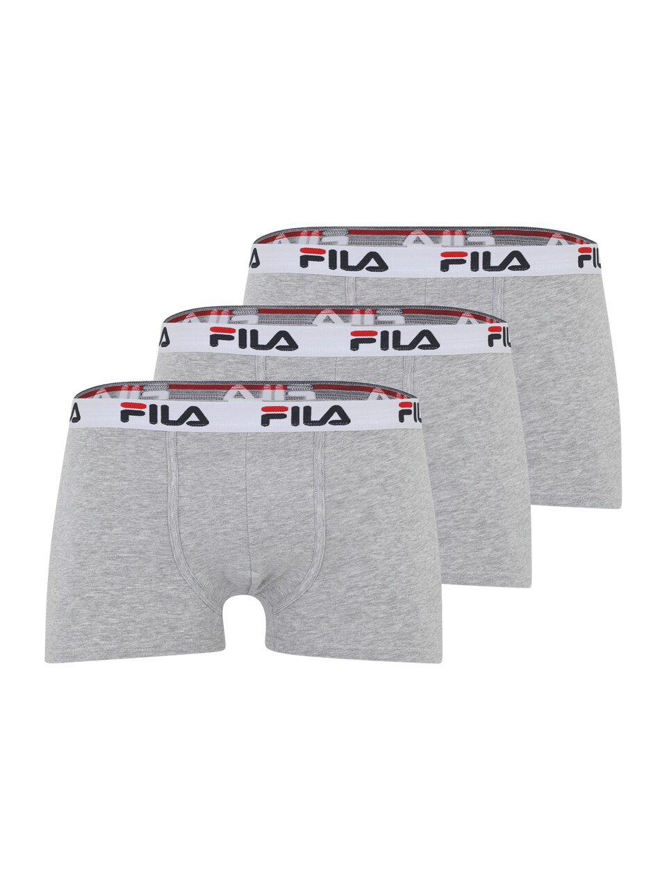 Boxershorts ljusgrå / gråmelerad / blodröd