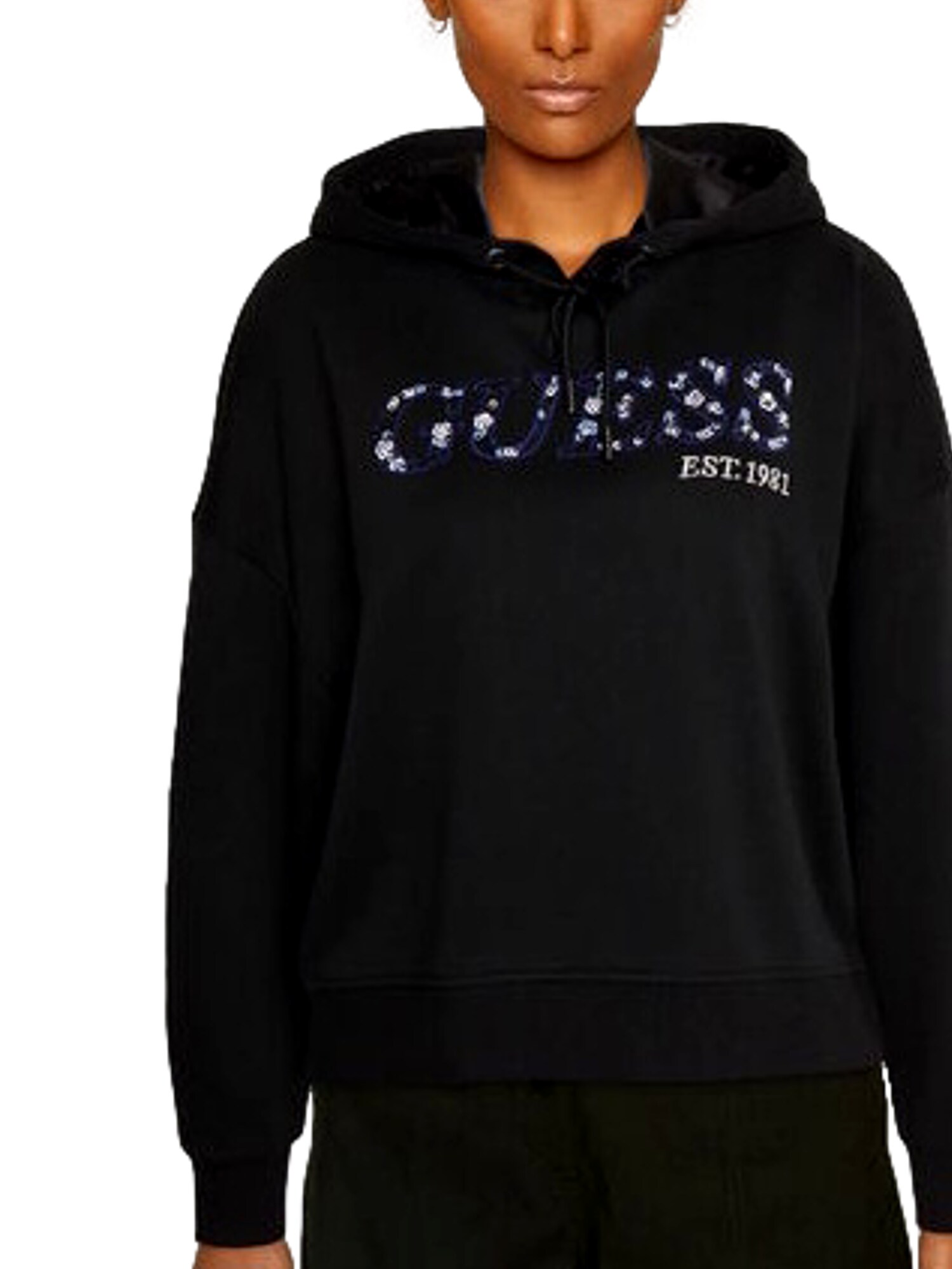 GUESS Sudadera  negro – imagen 7