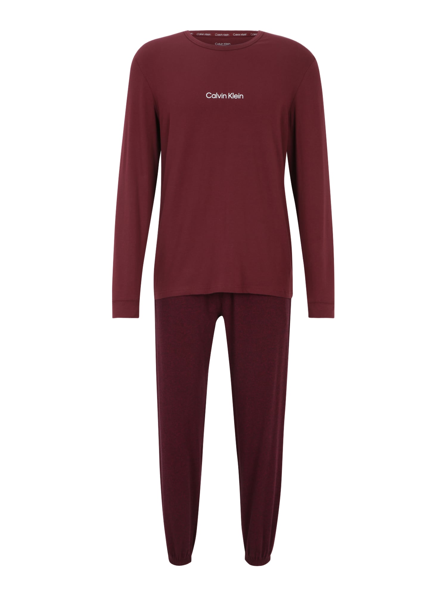 Calvin Klein Underwear Dlhé pyžamo  černicová / červeno-fialová / biela