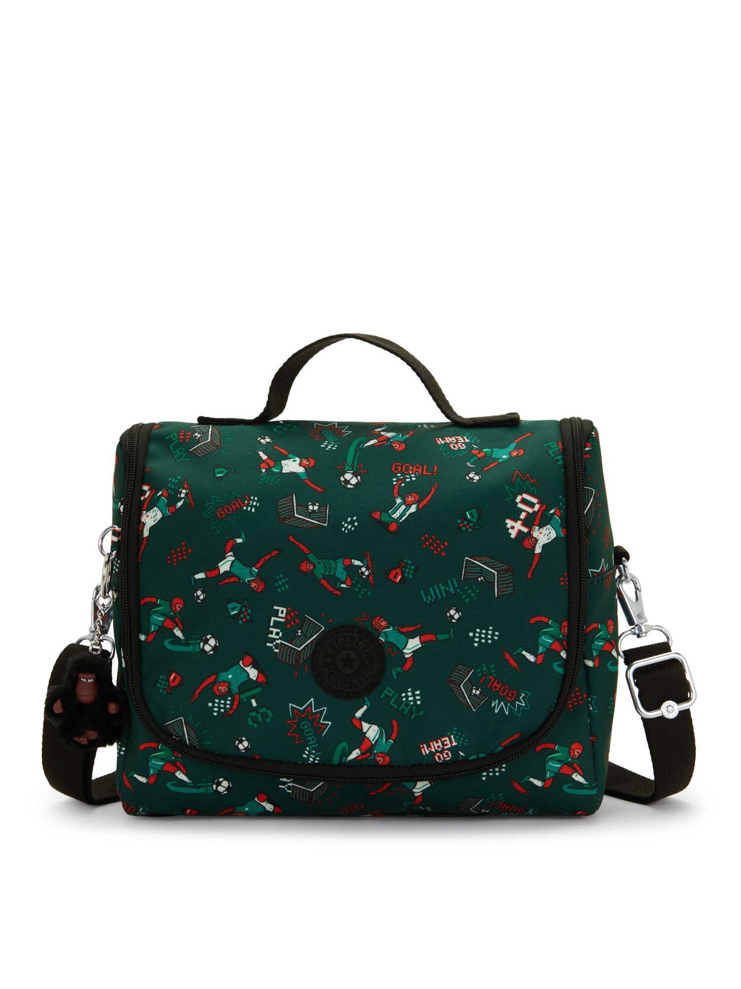 KIPLING Taška cez rameno 'New Kichirou'  smaragdová / červená / čierna / biela