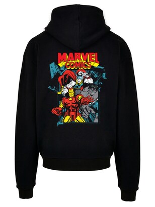 F4NT4STIC Sweatshirt ‘Marvel Comics Trio Pose’ Geel / Grijs / Rood / Zwart