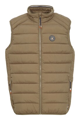 FQ1924 Bodywarmer ‘Vinncent’ Bruin / Grijs / Bloedrood / Wit