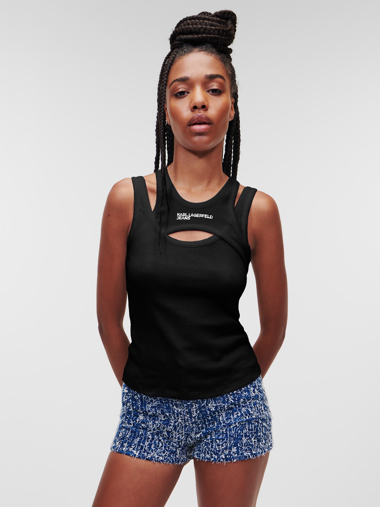 KARL LAGERFELD JEANS Top  fekete termék 2. képe