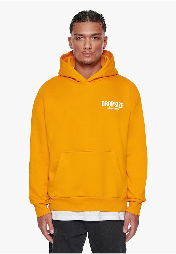 Dropsize Sweatshirt 'Crime Club' Herren Größe S orange / weiß