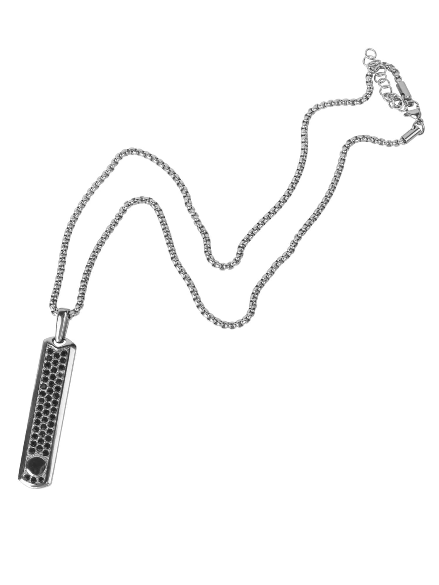GT Collection Colgante 'Black Zircon'  gris plateado