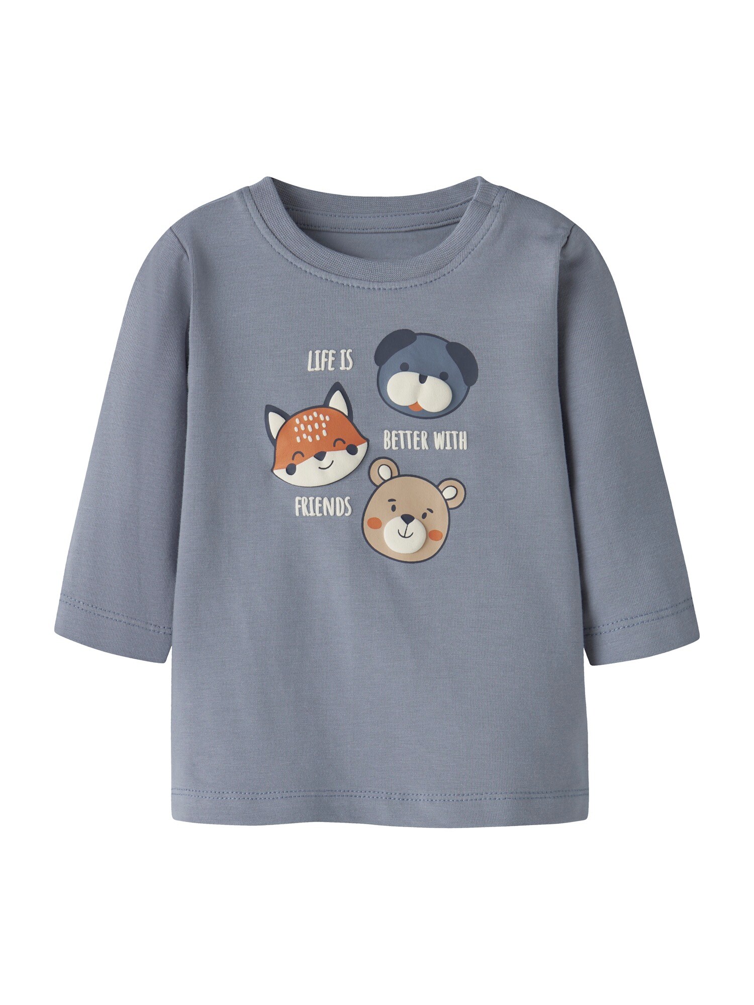 NAME IT Tricou NBMNollo safir / albastru porumbel / maro cappuccino / alb natural