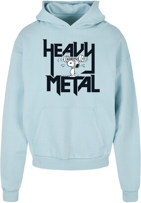 Merchcode Sweatshirt ‘Heavy Metal’ Lichtblauw / Zwart / Wit