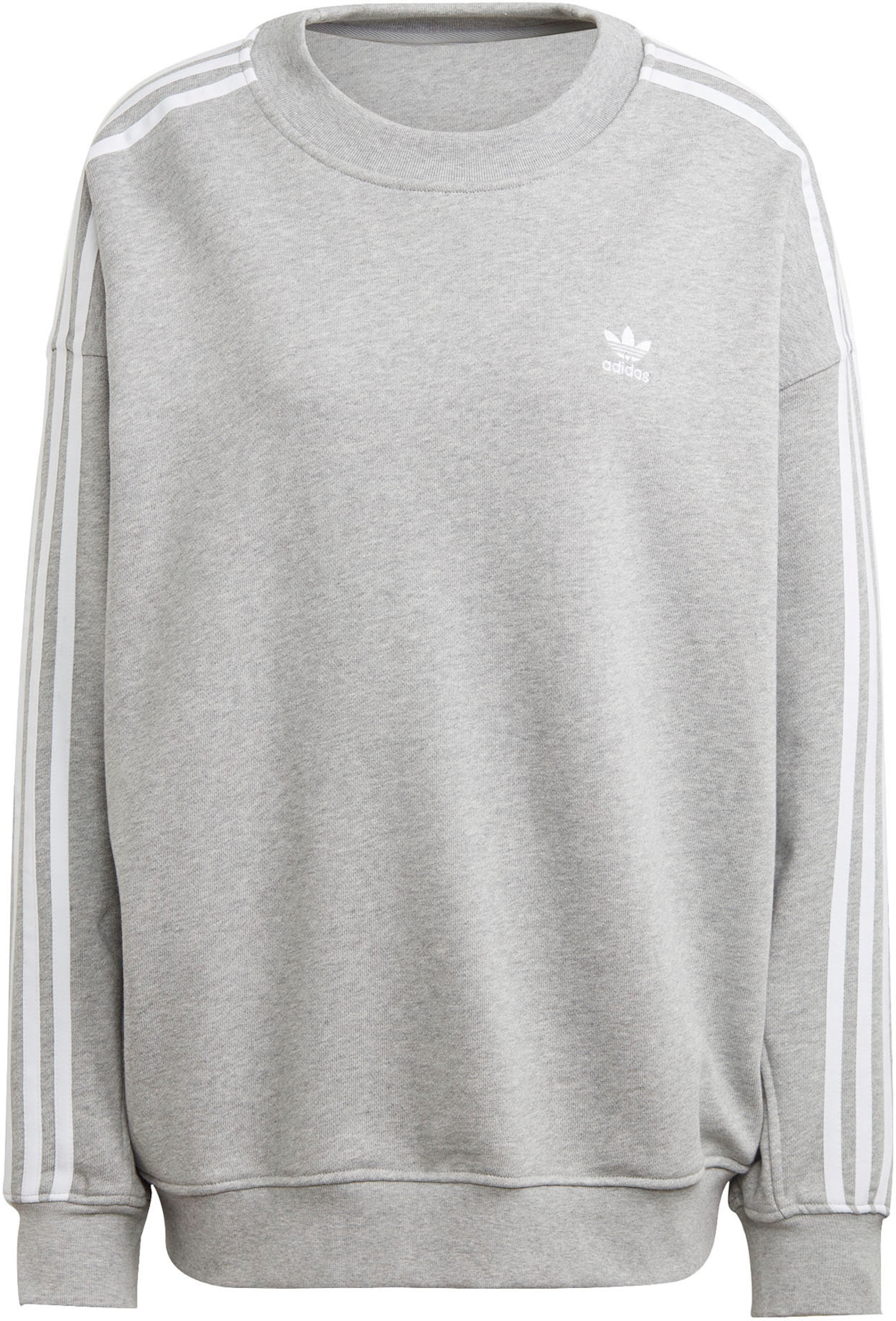 ADIDAS ORIGINALS Sweater majica  siva melange / bijela