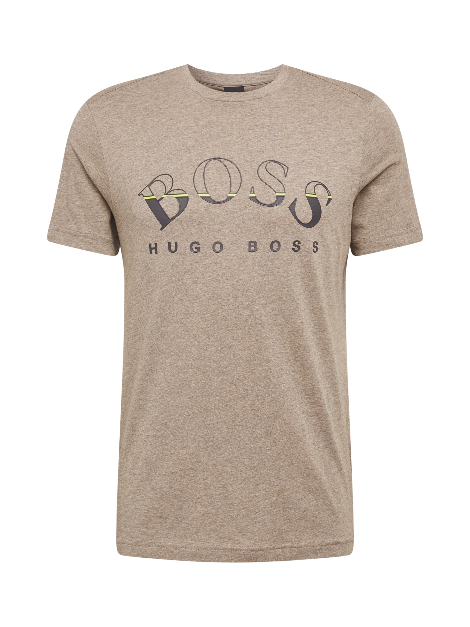 BOSS ATHLEISURE Marškinėliai  tamsiai ruda / šviesiai ruda