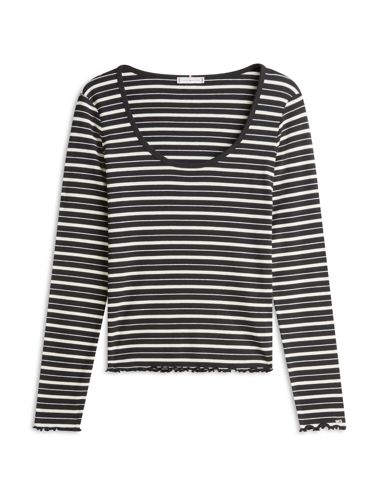 TOMMY HILFIGER Camiseta  negro / blanco