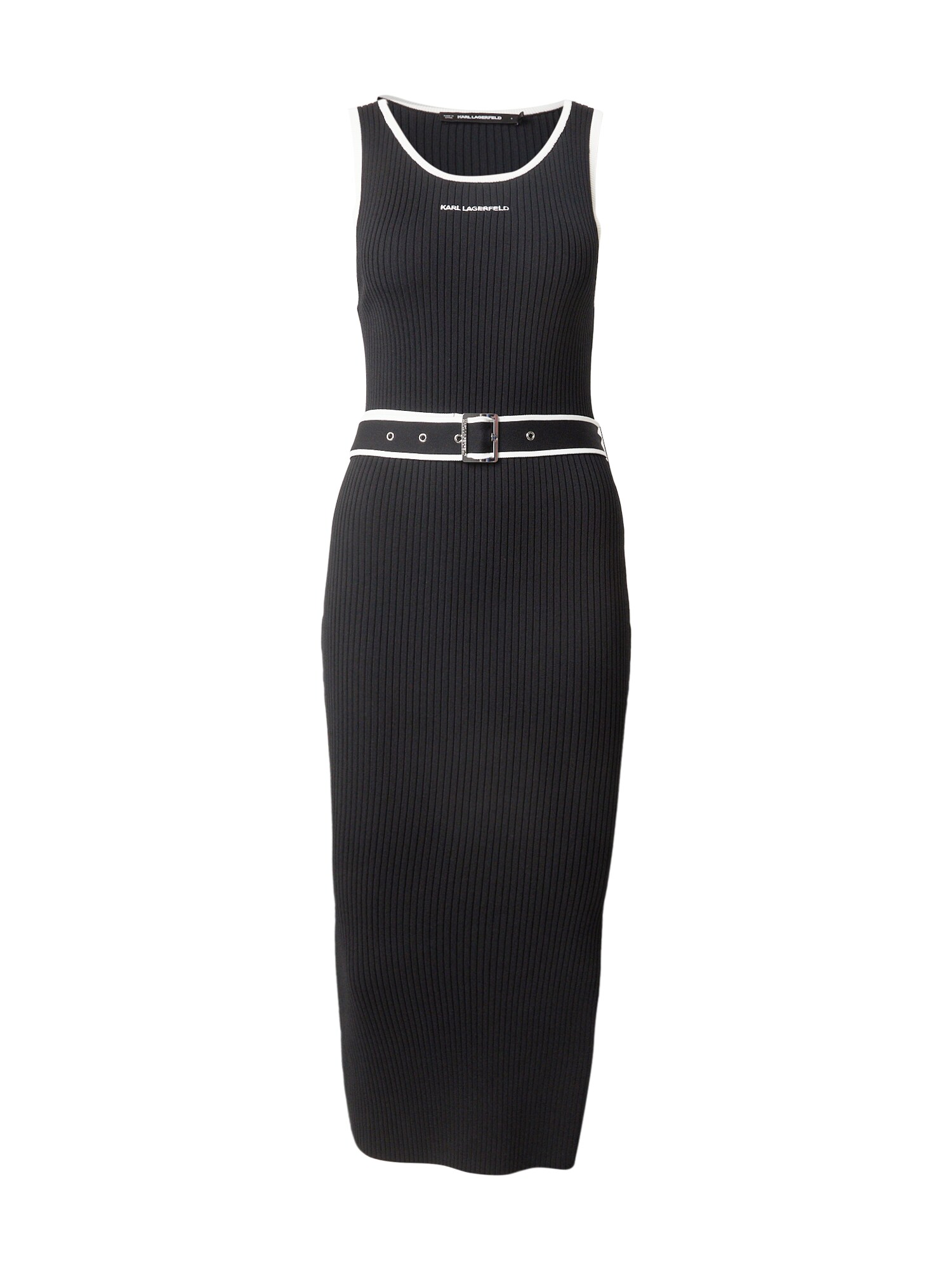 Karl Lagerfeld Rochie tricotat  negru / alb