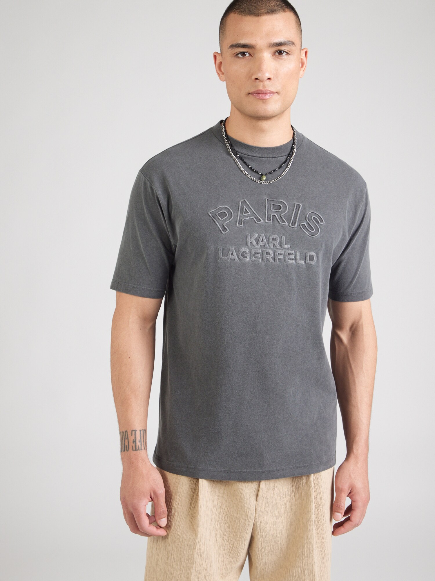 Karl Lagerfeld Camiseta  grafito – imagen 4