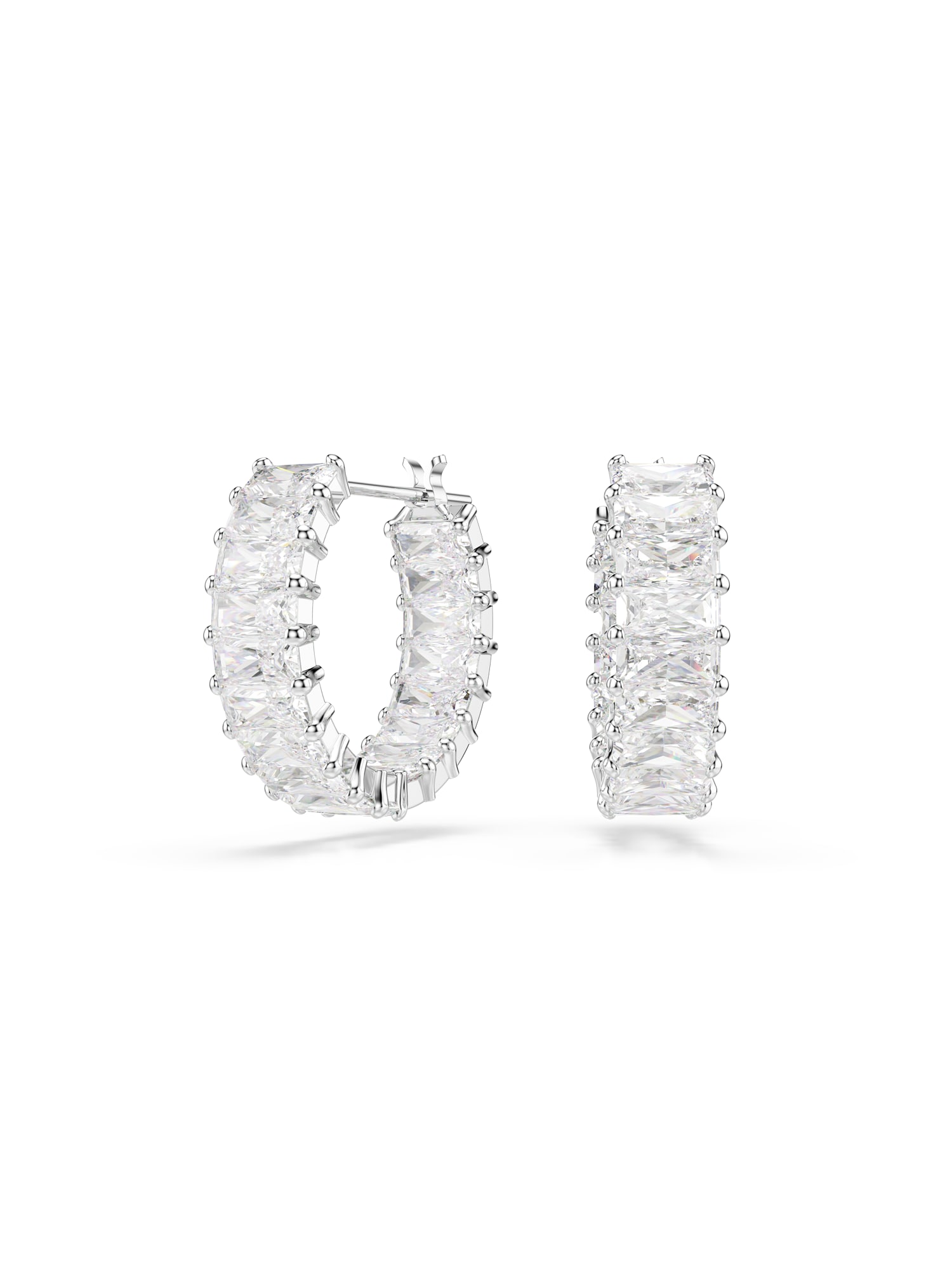 Swarovski Cercei Matrix  argintiu / transparent