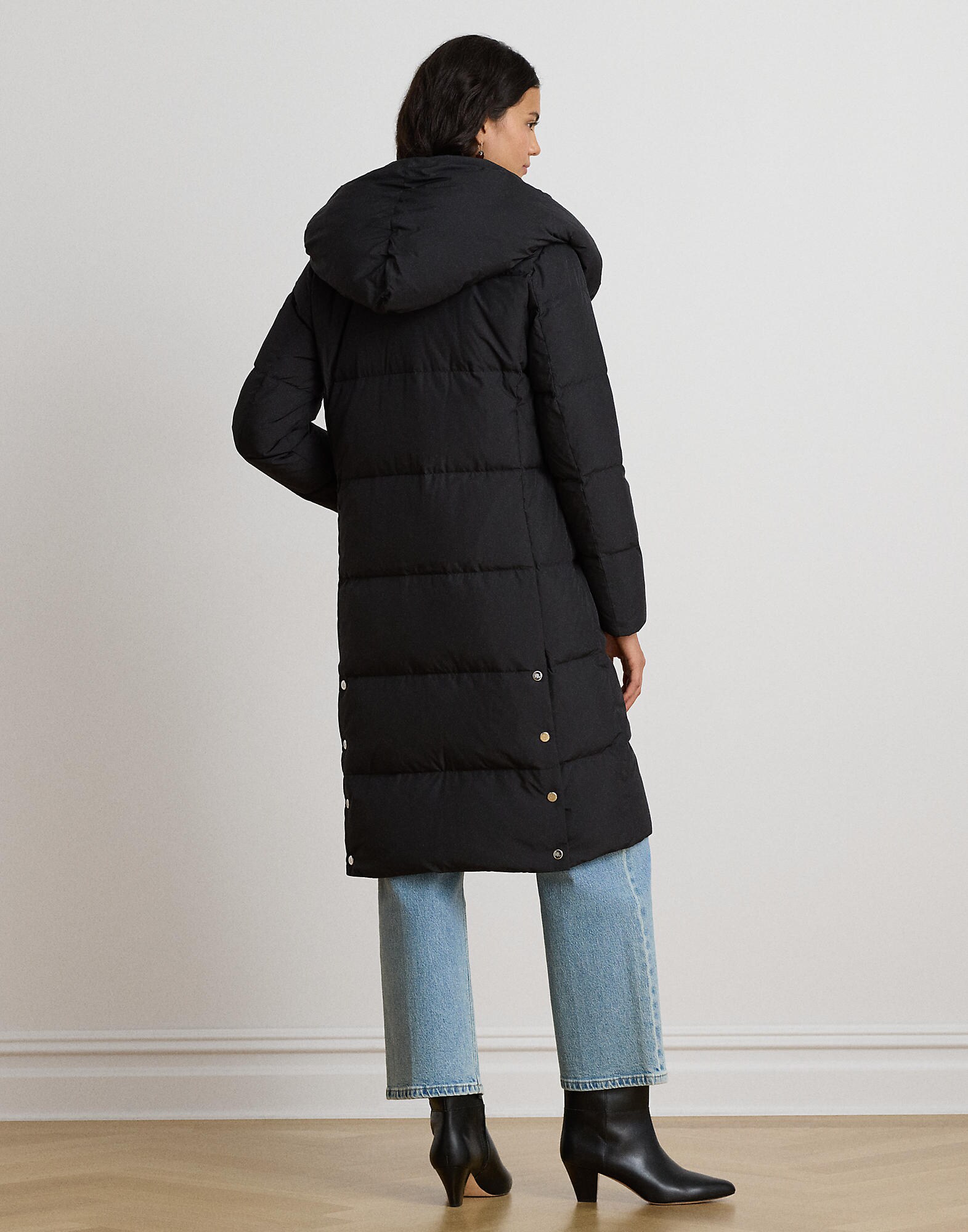 Lauren Ralph Lauren Petite Abrigo de invierno negro – imagen 3