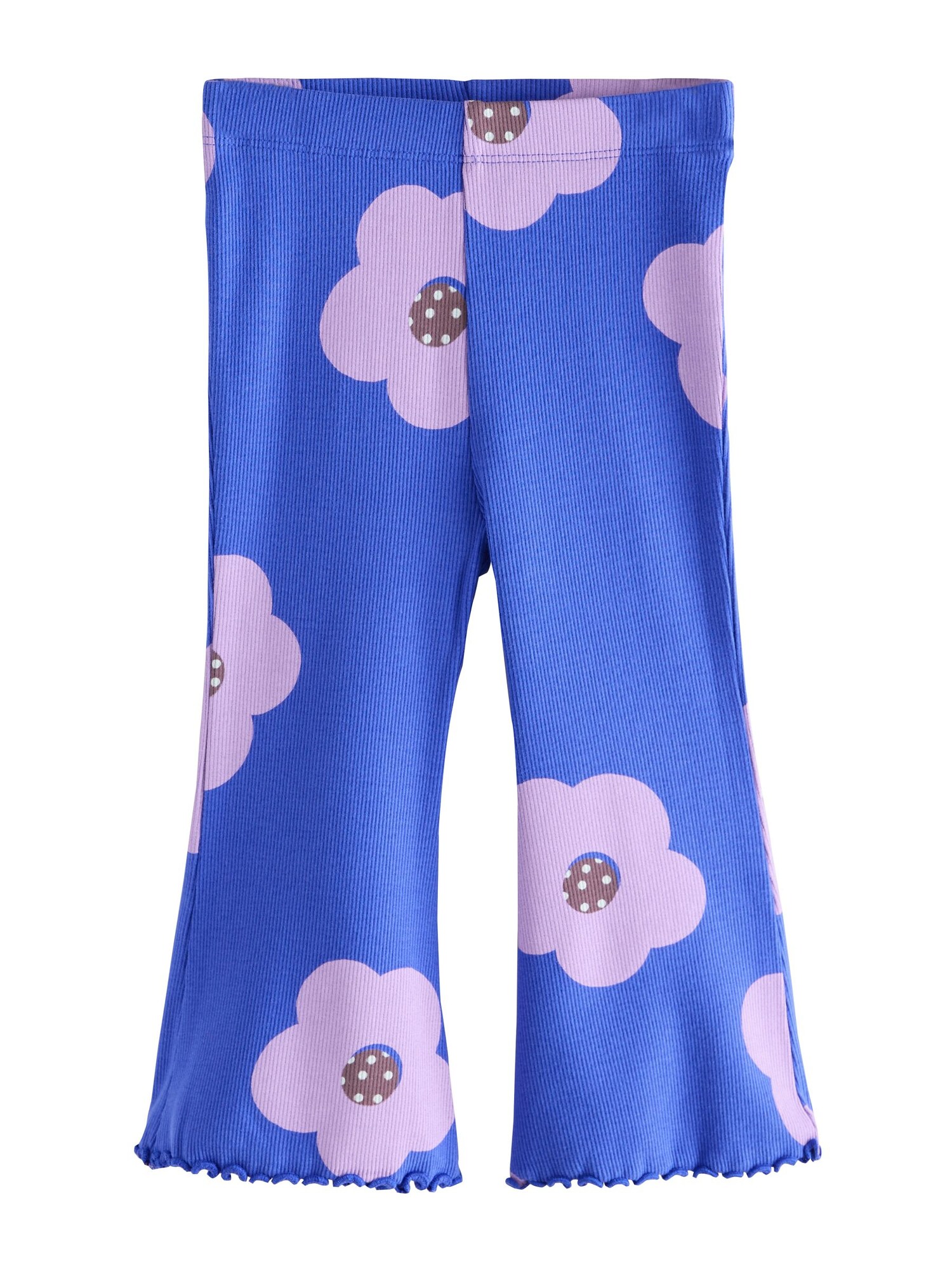 Next Pantaloni  albastru regal / ciocolatiu / mov liliachiu / alb murdar