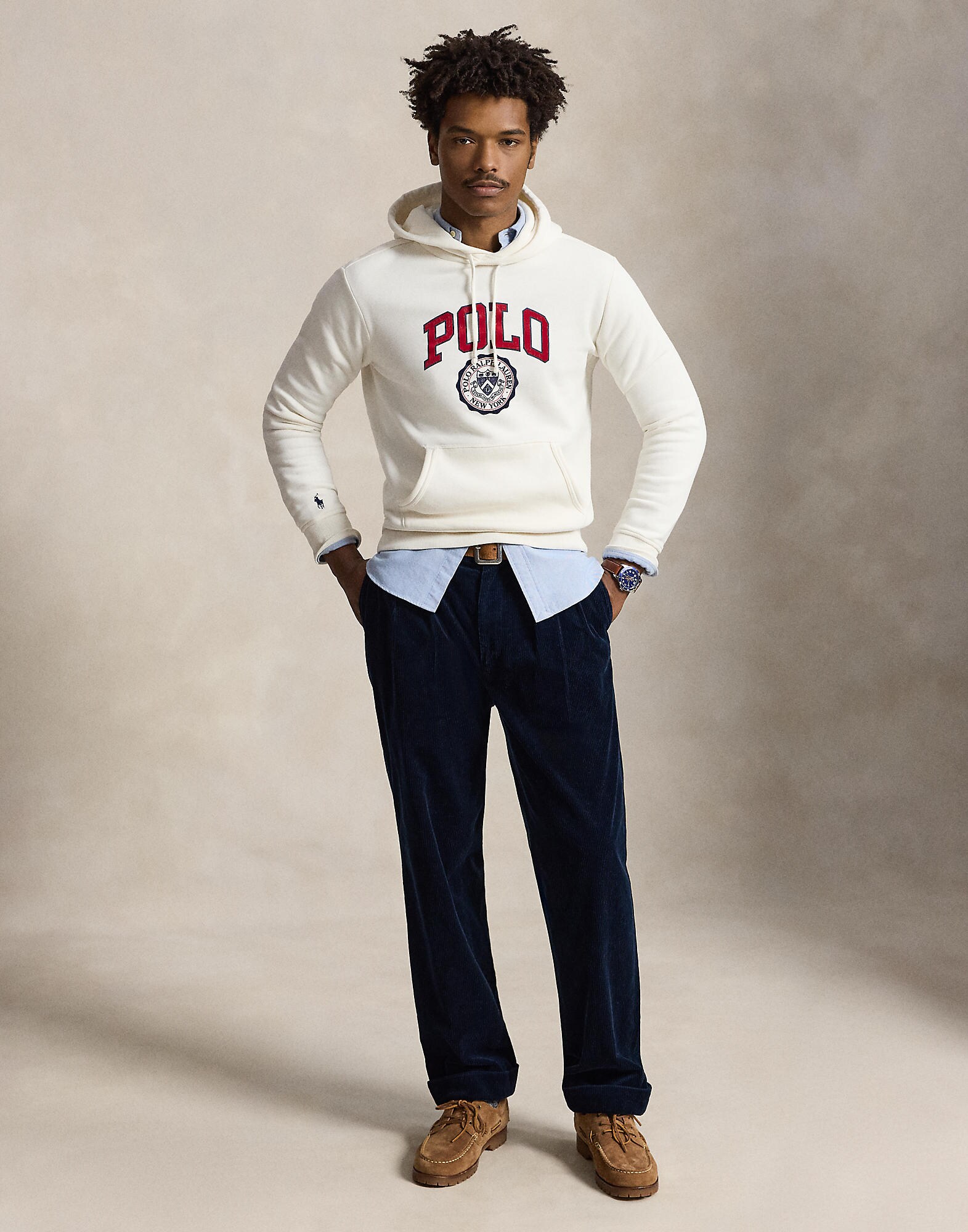 Polo Ralph Lauren Sudadera 'SEASONAL FLEECE'  navy / granadina / blanco – imagen 4