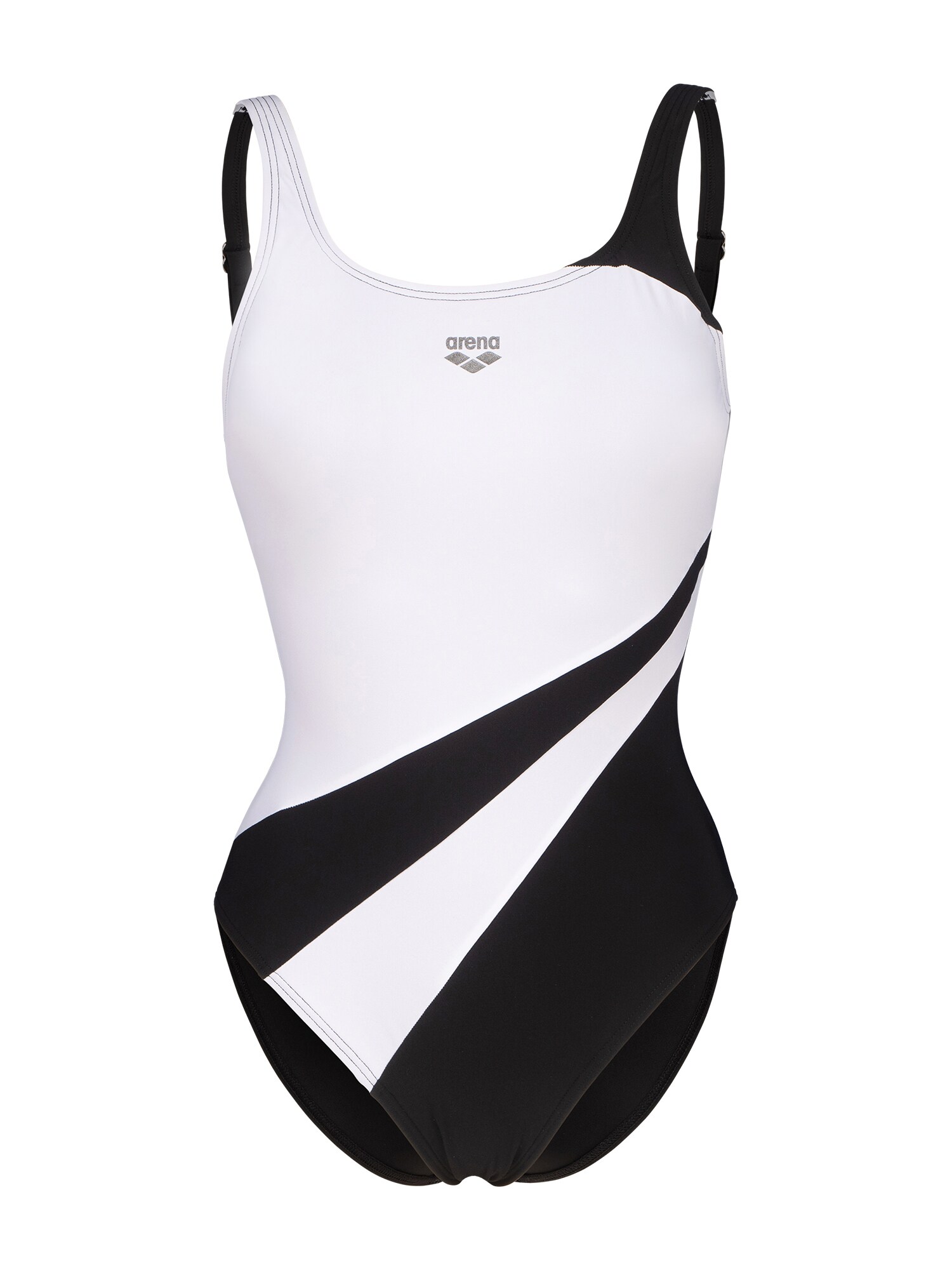 ARENA Costum de baie sport  negru / alb