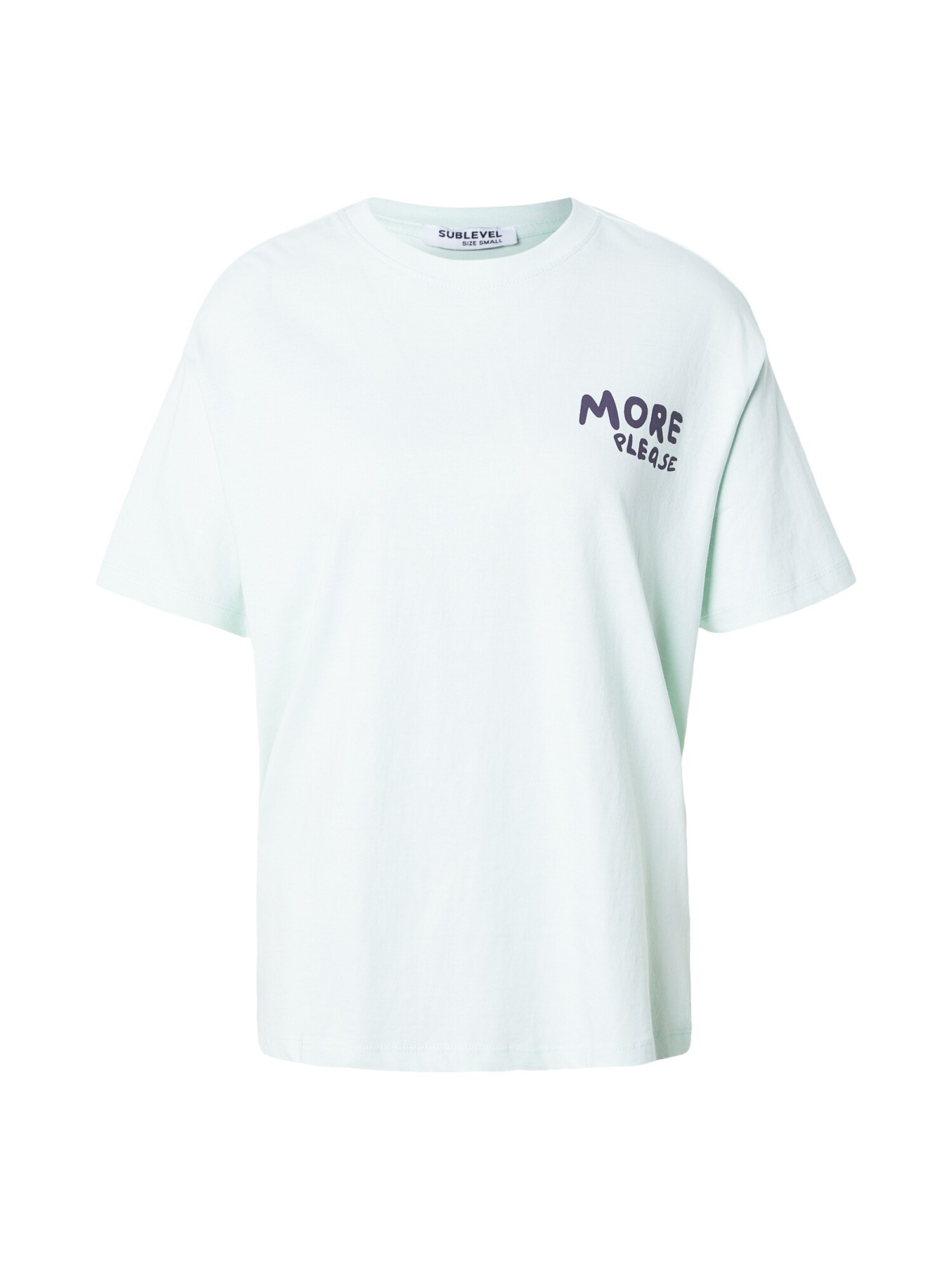 Sublevel Tricou  gri grafit / verde pastel