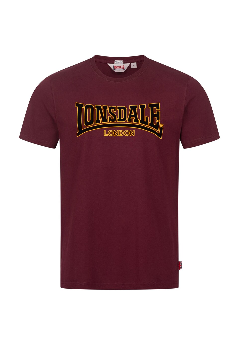 T-shirt 'Classic' guldgul / burgunder