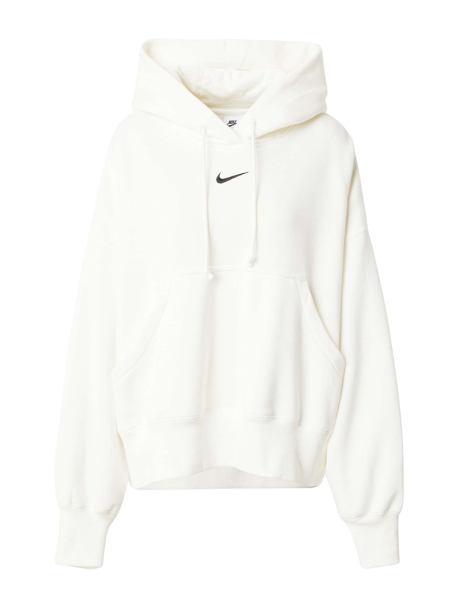 Nike Sportswear Bluză de molton 'PHOENIX FLEECE'  bej deschis / negru