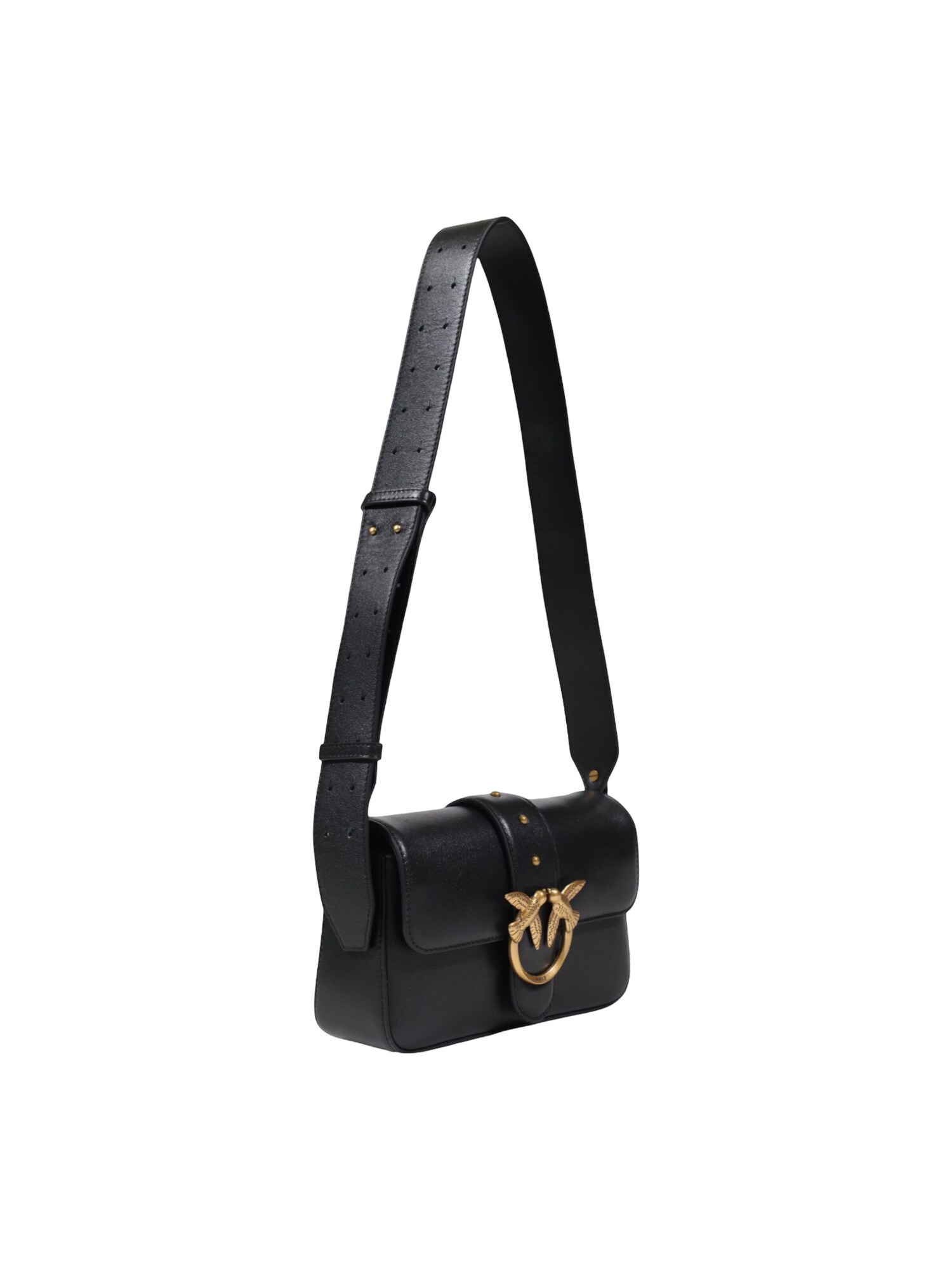 PINKO Bolso de hombro 'LOVE ONE MINI SLOUCHY FL VITELLO 104340 A0QO' negro – imagen 2