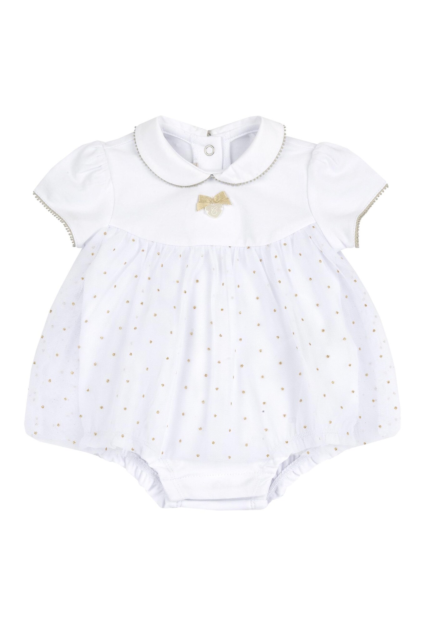 Chicco Salopetă/Body  auriu / alb