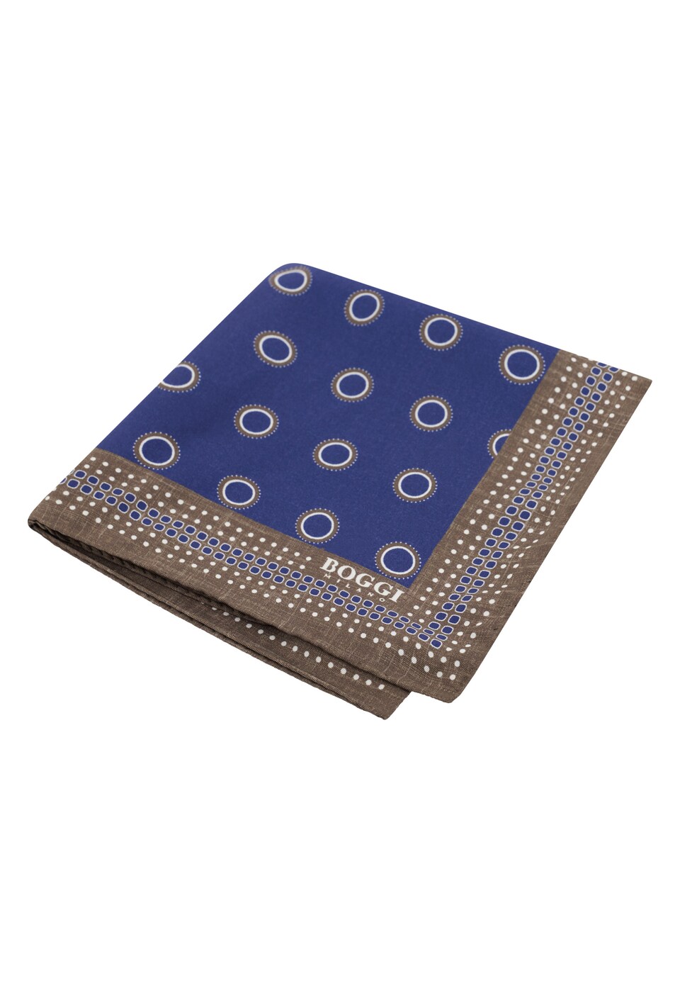Scarf marinblå / brunmelerad