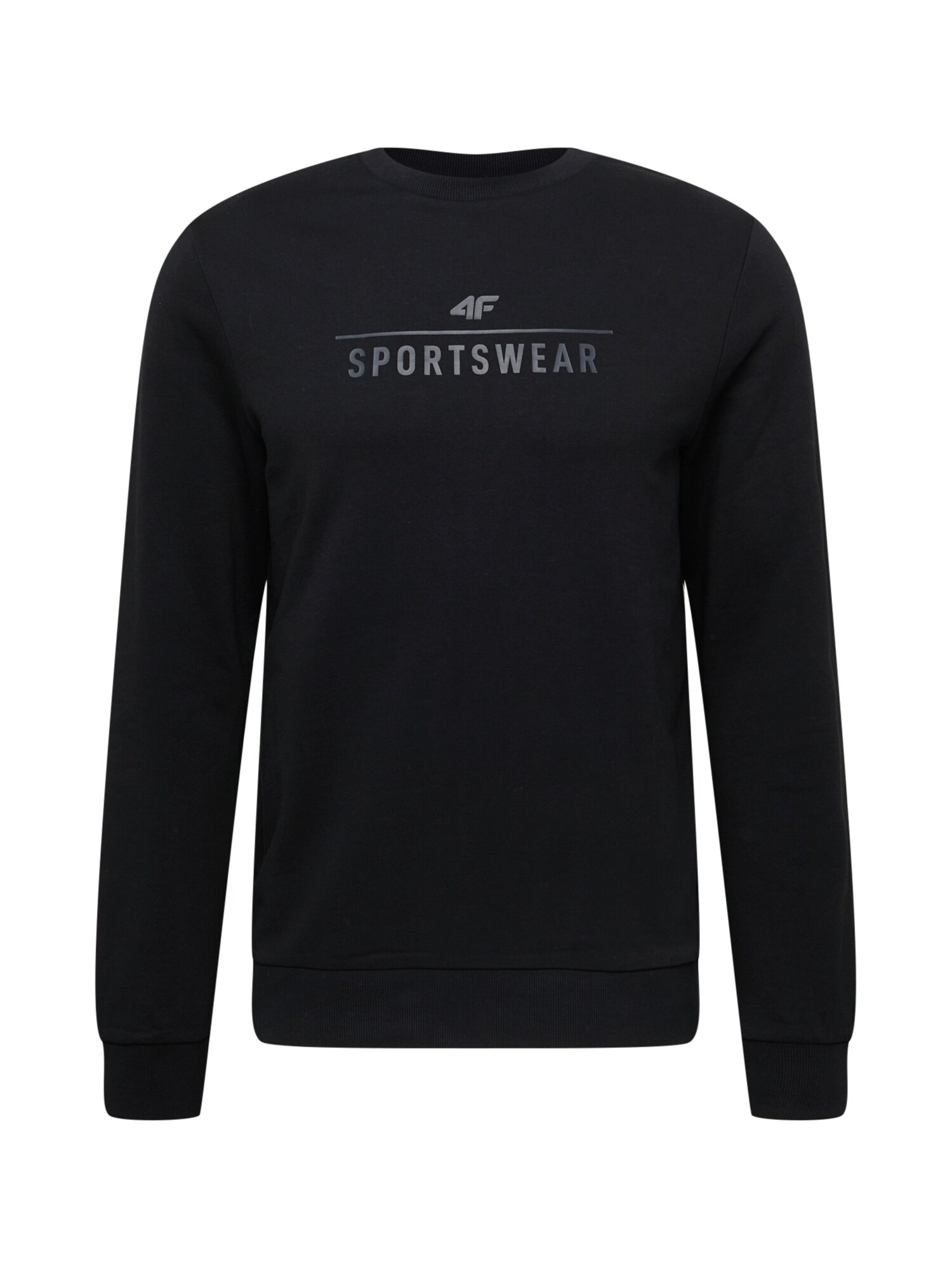 4F Sportiska tipa džemperis pelēks / melns