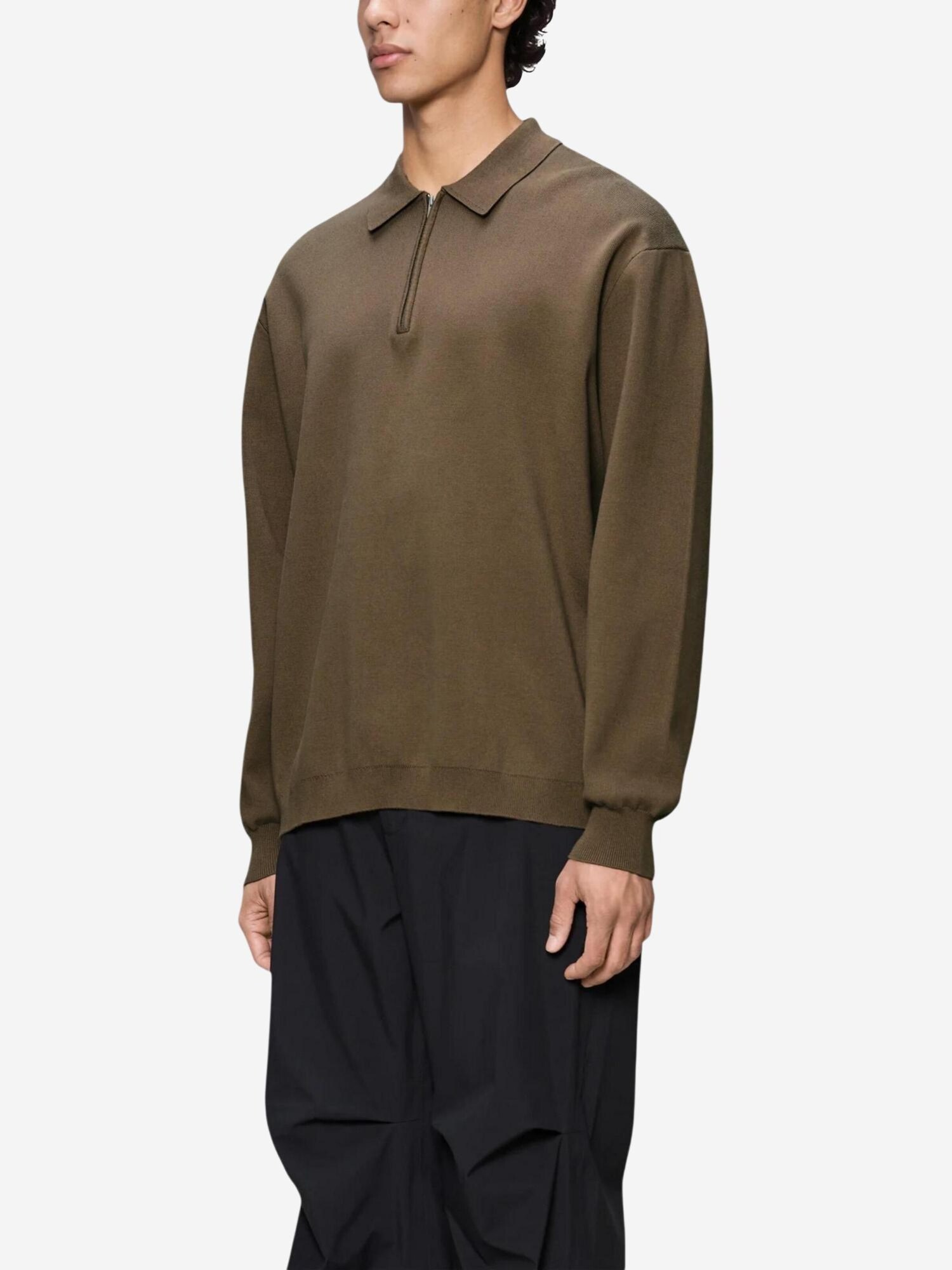 RAINS Jersey 'Long Sleeve Polo 10410' marrón – imagen 3