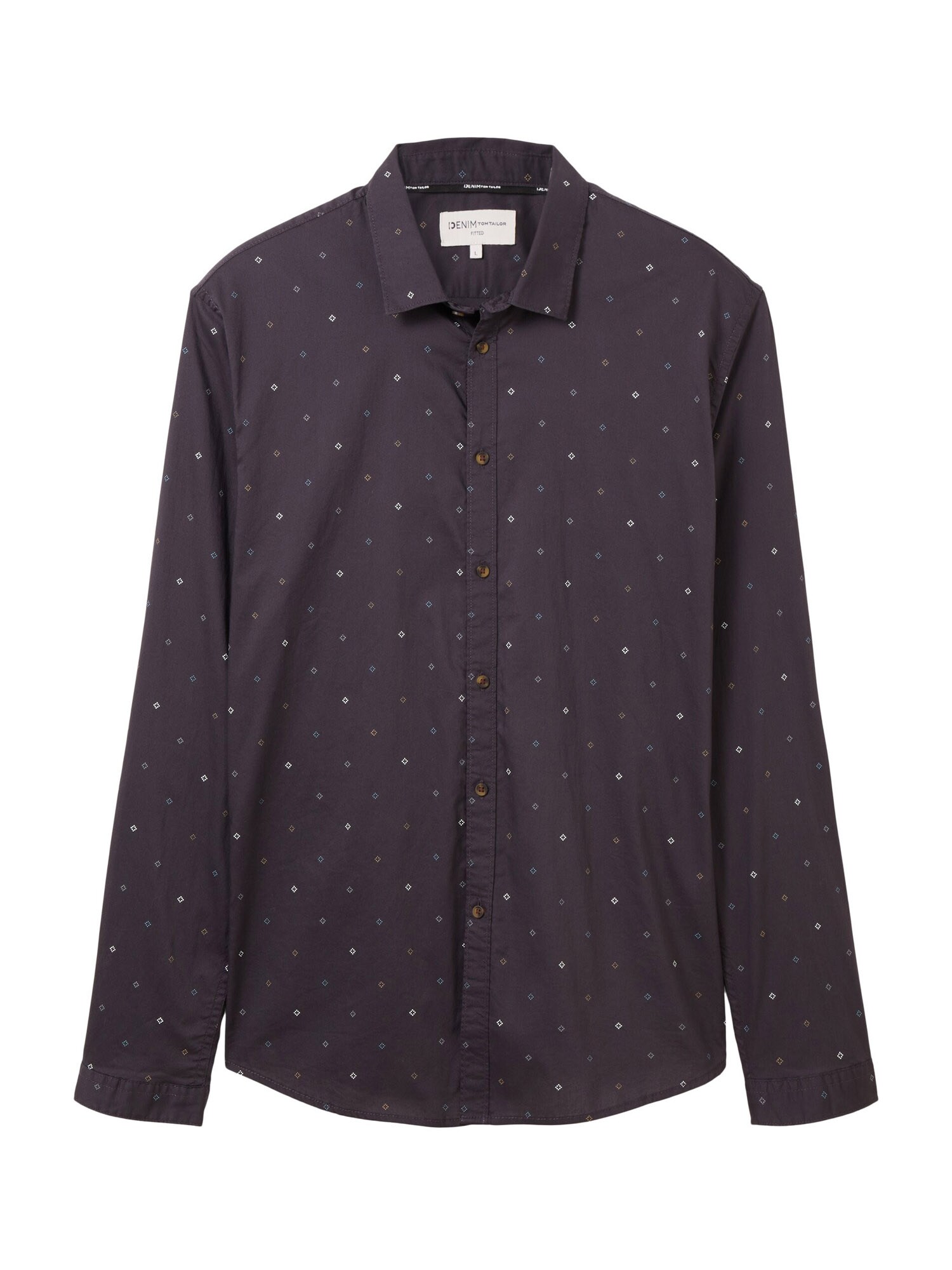 TOM TAILOR DENIM Košeľa  piesková / tmavomodrá / svetlomodrá / biela