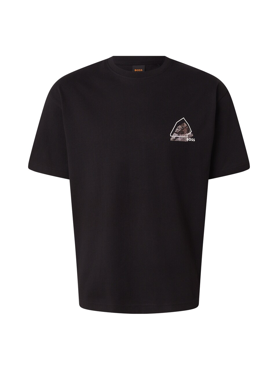 T-shirt 'Te_Frame' brun / mörkgrå / svart