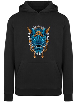 F4NT4STIC Sweatshirt ‘Dragon’ Blauw / Geel / Zwart