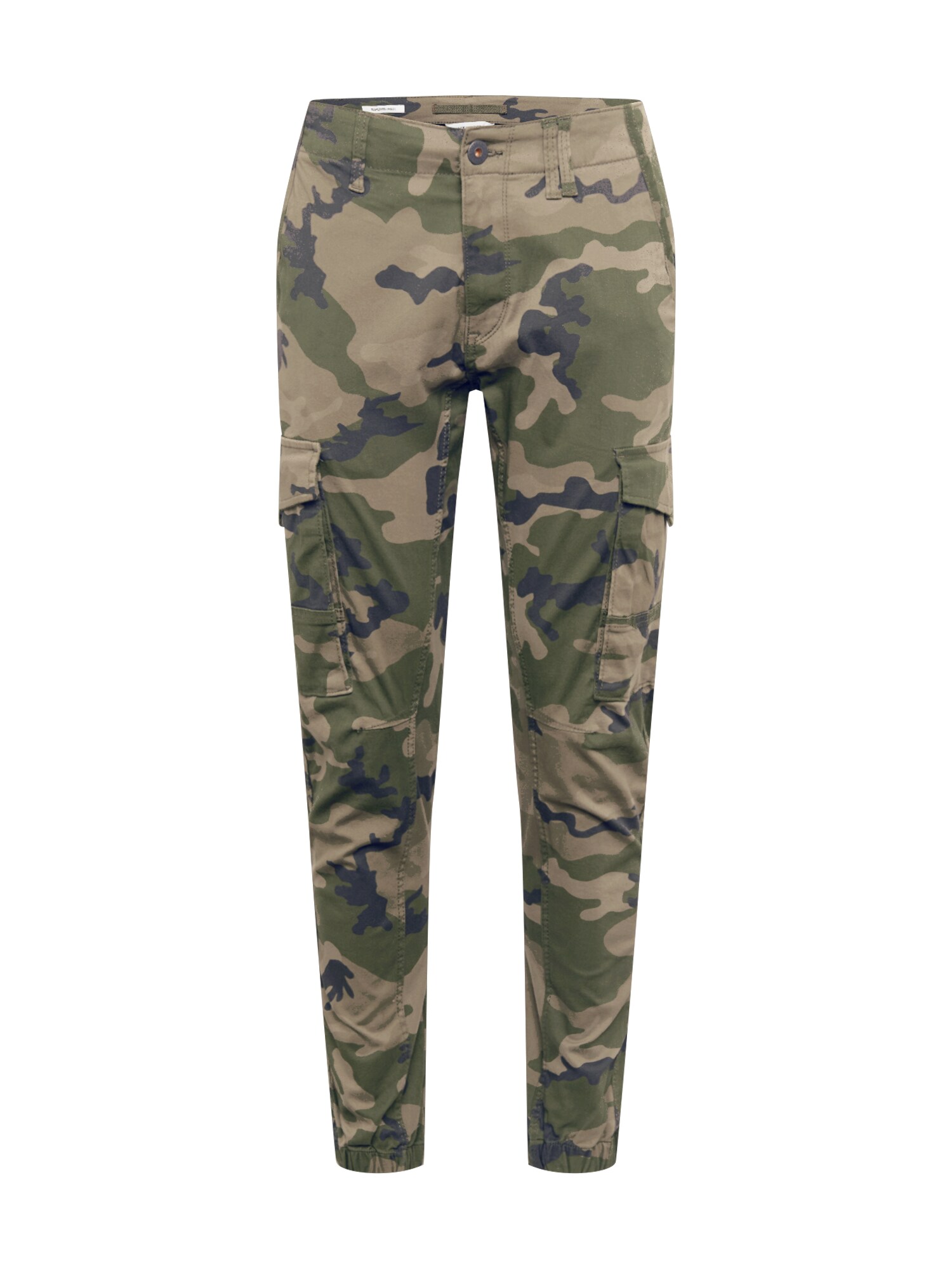 JACK & JONES Laisvo stiliaus kelnės 'PAUL'  rusvai žalia / šviesiai ruda / tamsiai pilka