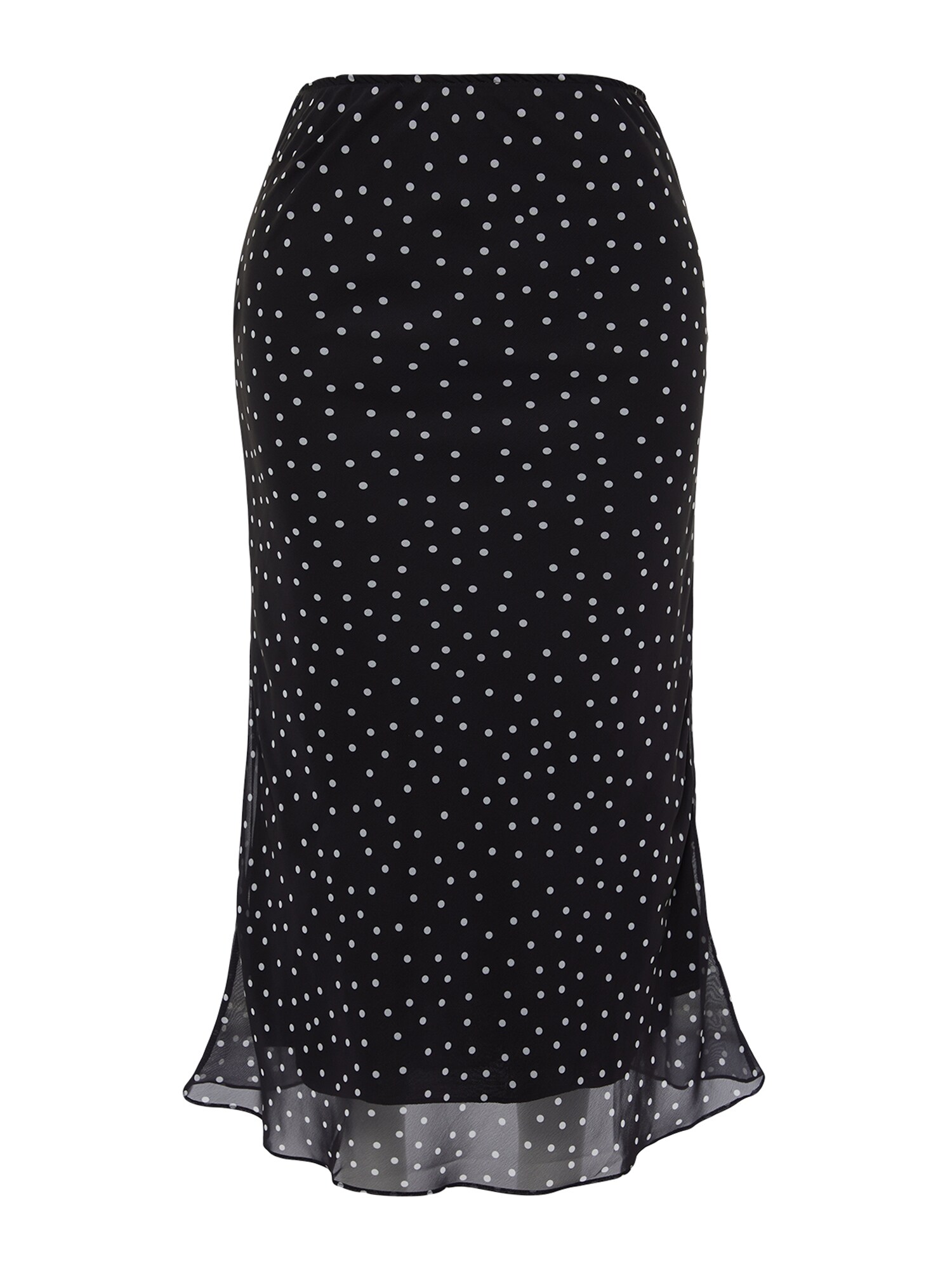 Trendyol Curve Fustă  negru / alb